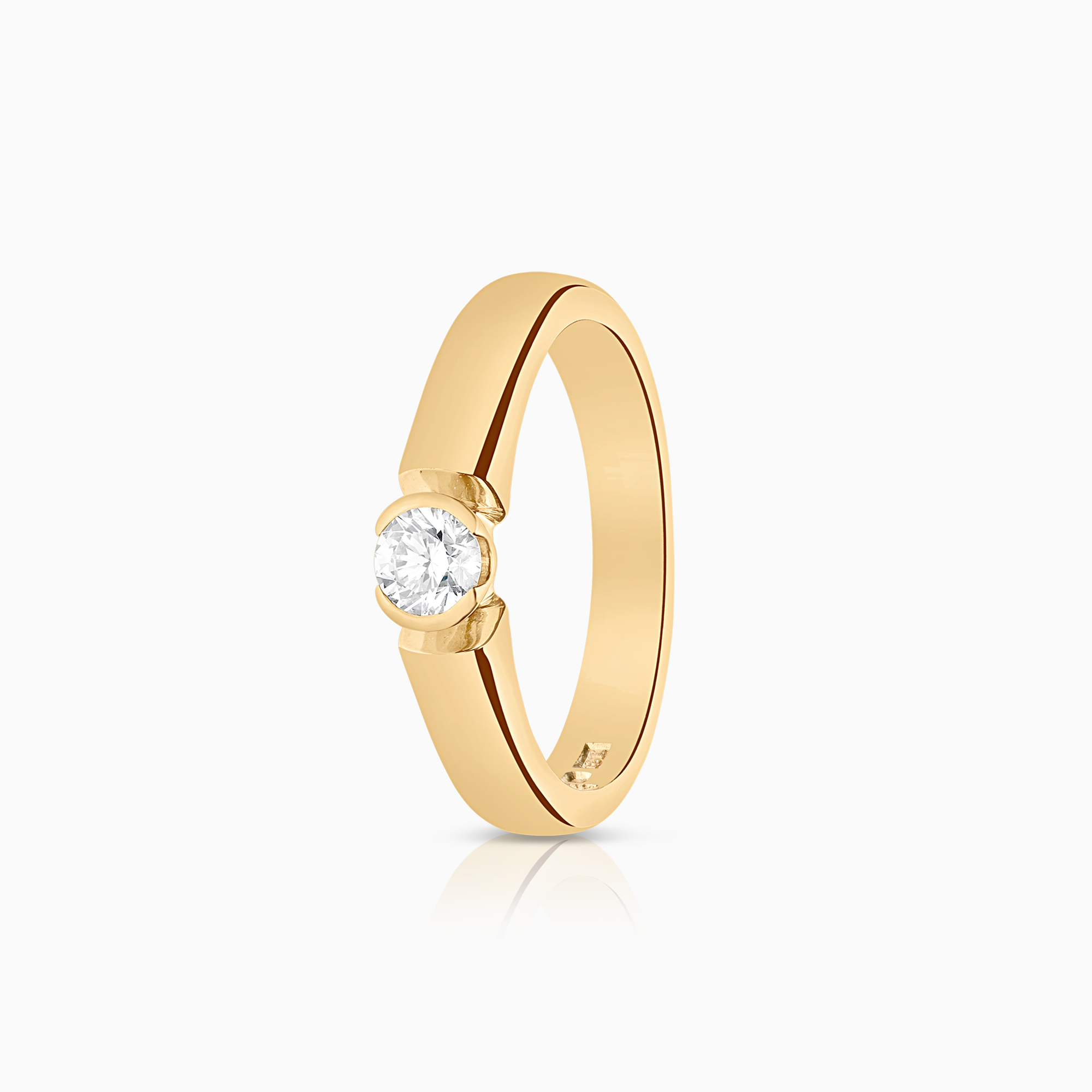 Solitaire ring 0.27ct 18K gold