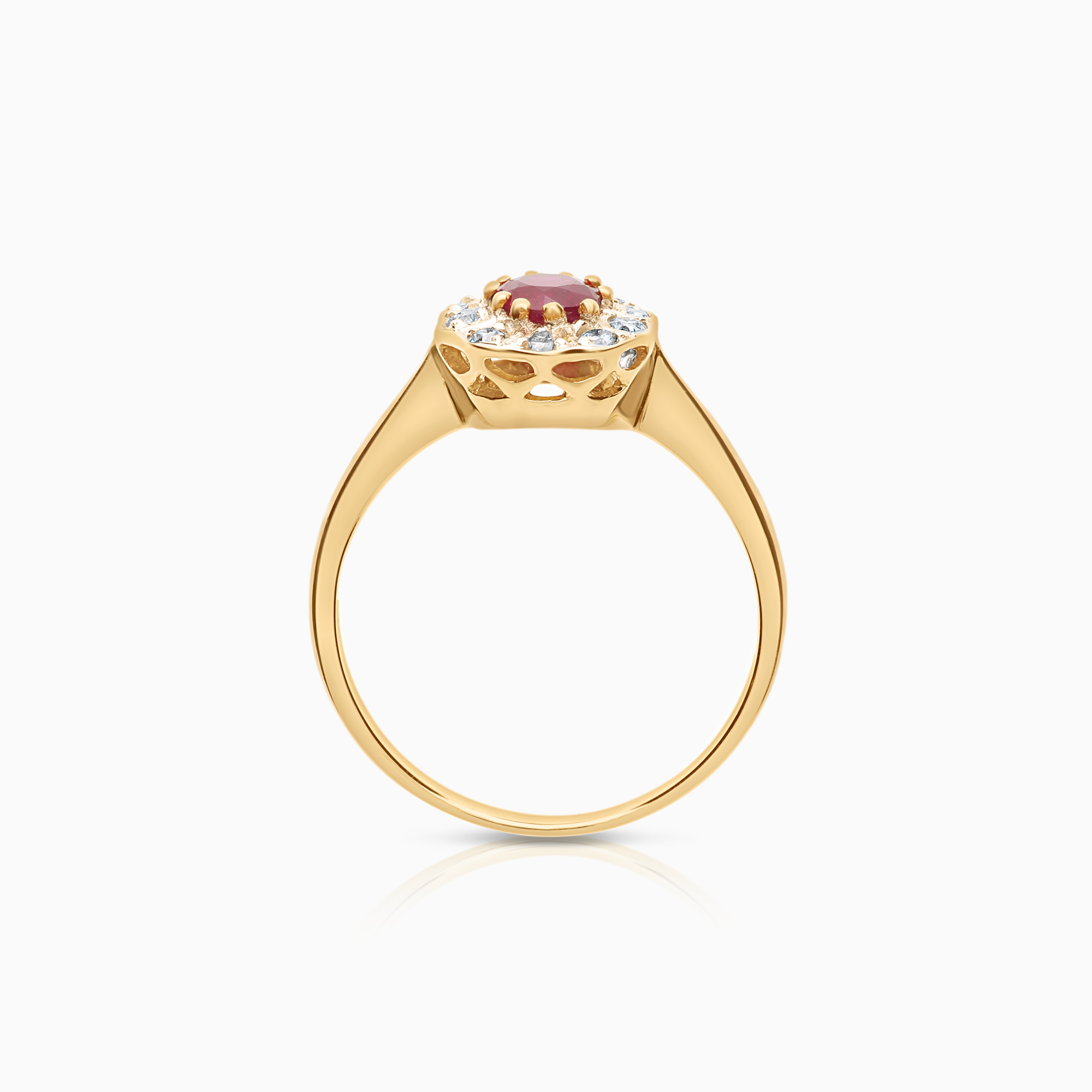 Carmosé ring 0,19ct 18K guld