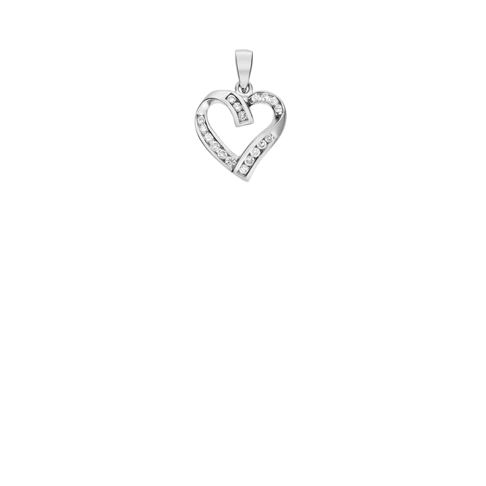 Hjärthänge diamanter 0,28ct 18K vitguld