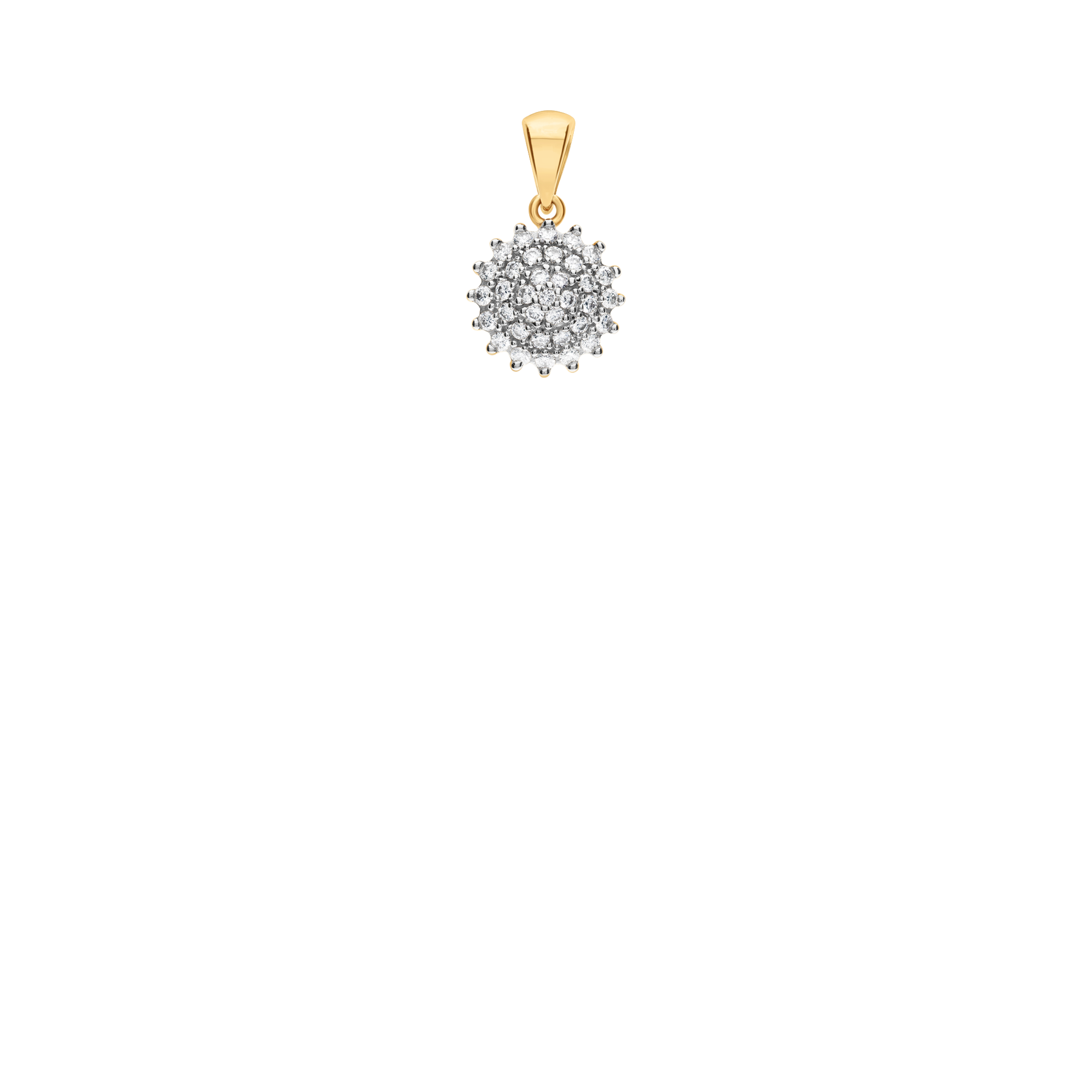 Diamond pendant 0.50ct 18K white/yellow gold