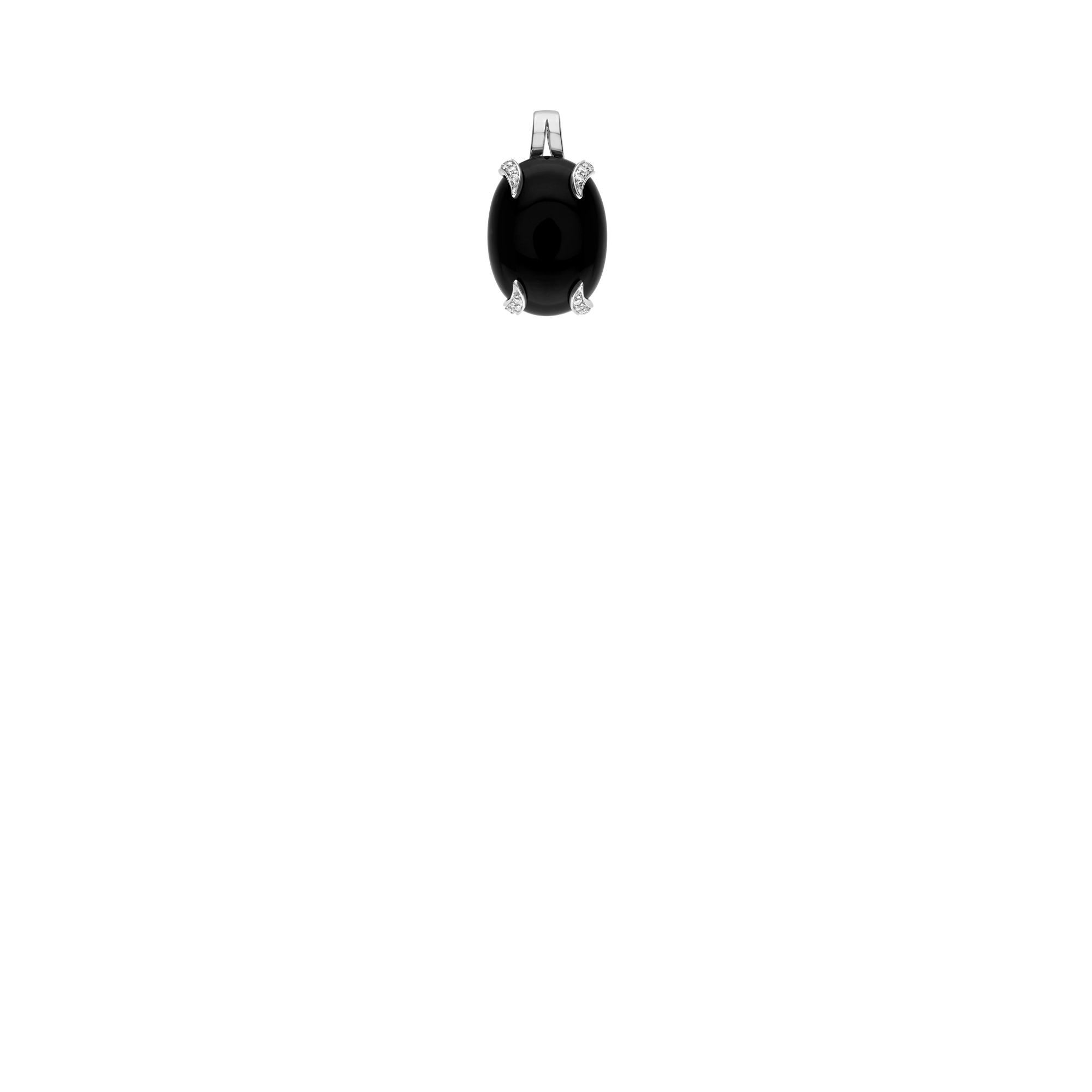 Diamanthänge 0,16ct 18K vitguld med onyx