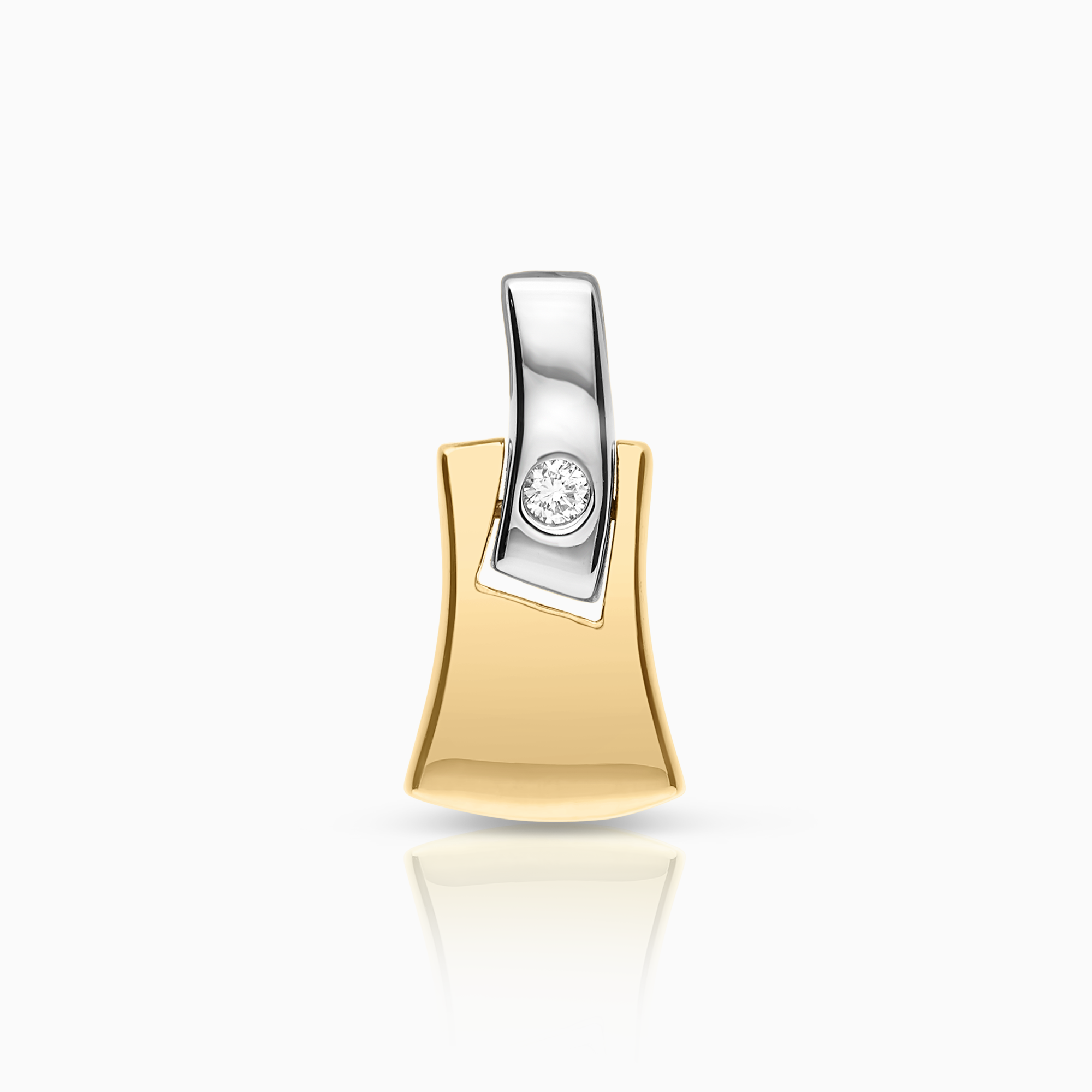 Diamantanhenge 0,04ct 18K hvitt/gult gull