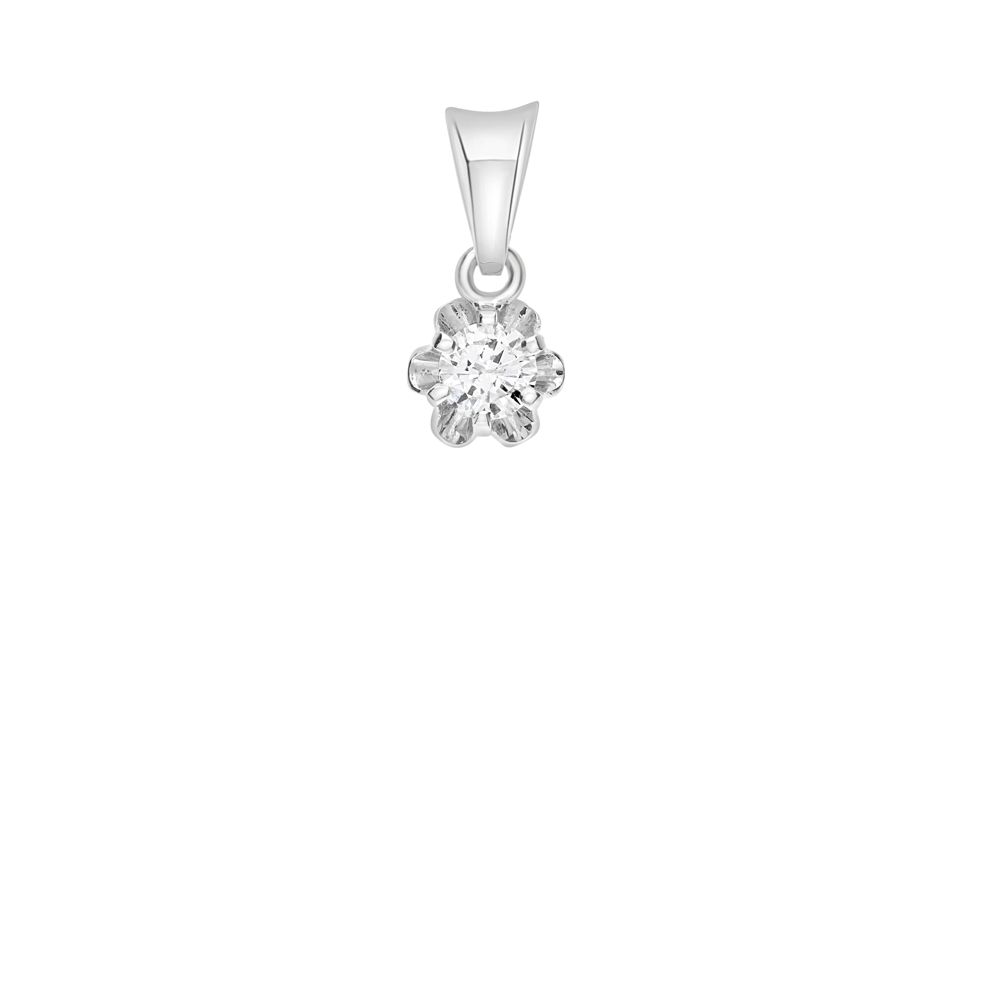 Solitärhänge 0,12ct 18K vitguld
