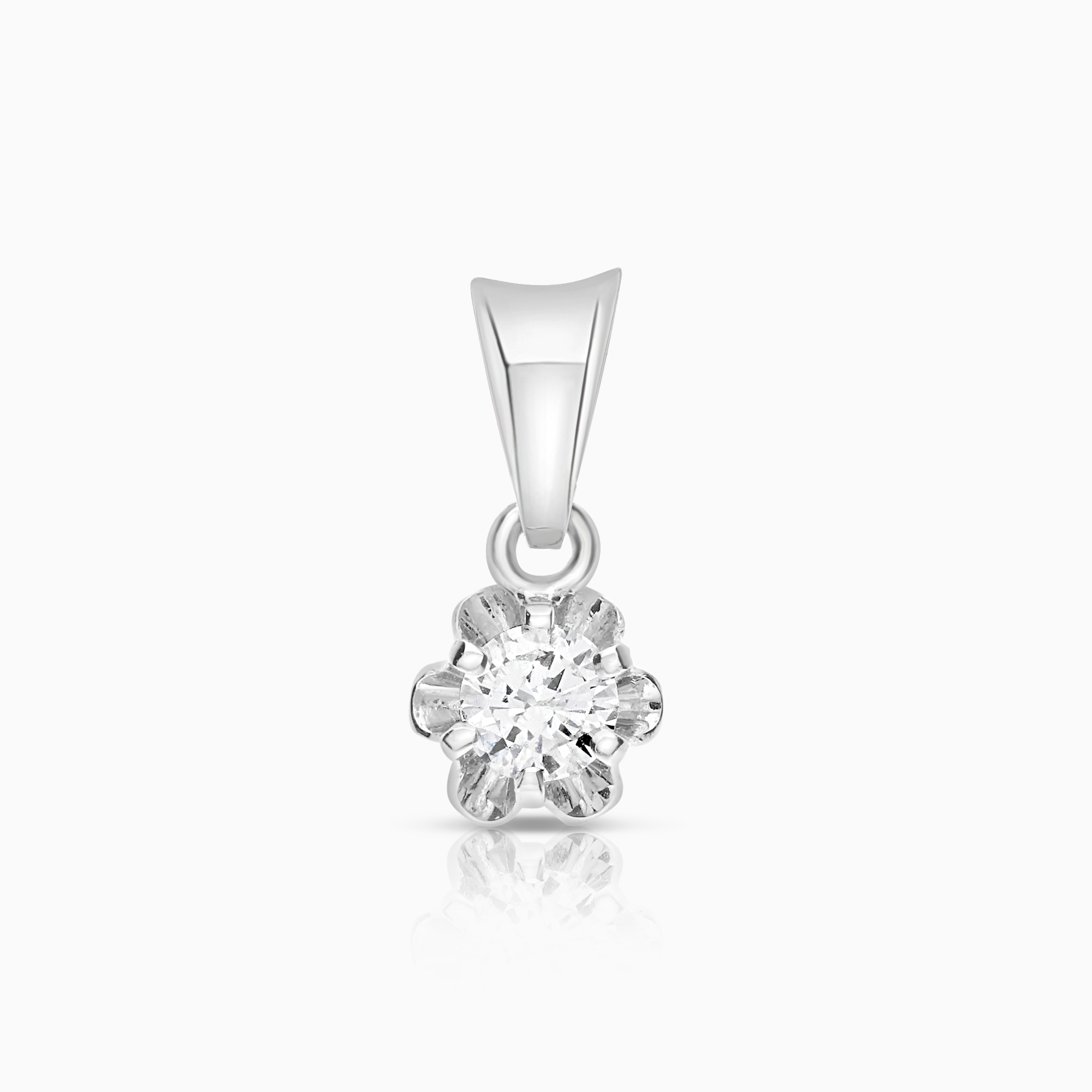 Solitärhänge 0,12ct 18K vitguld