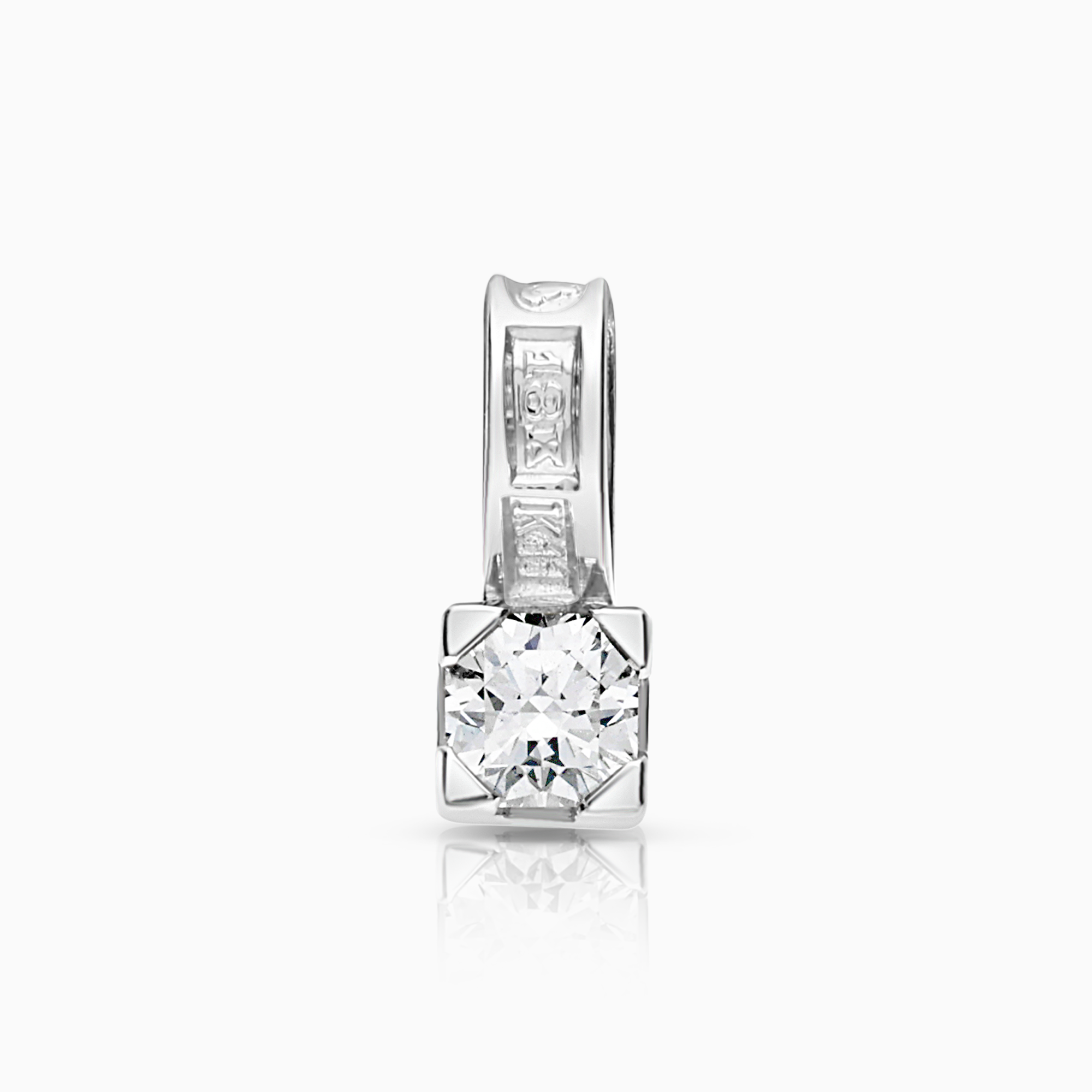 Solitärhänge 0,16ct 18K vitguld
