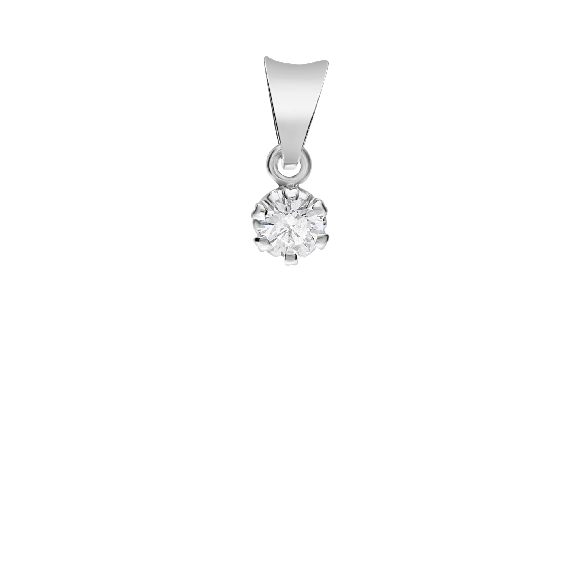 Solitärhänge 0,10ct 18K vitguld