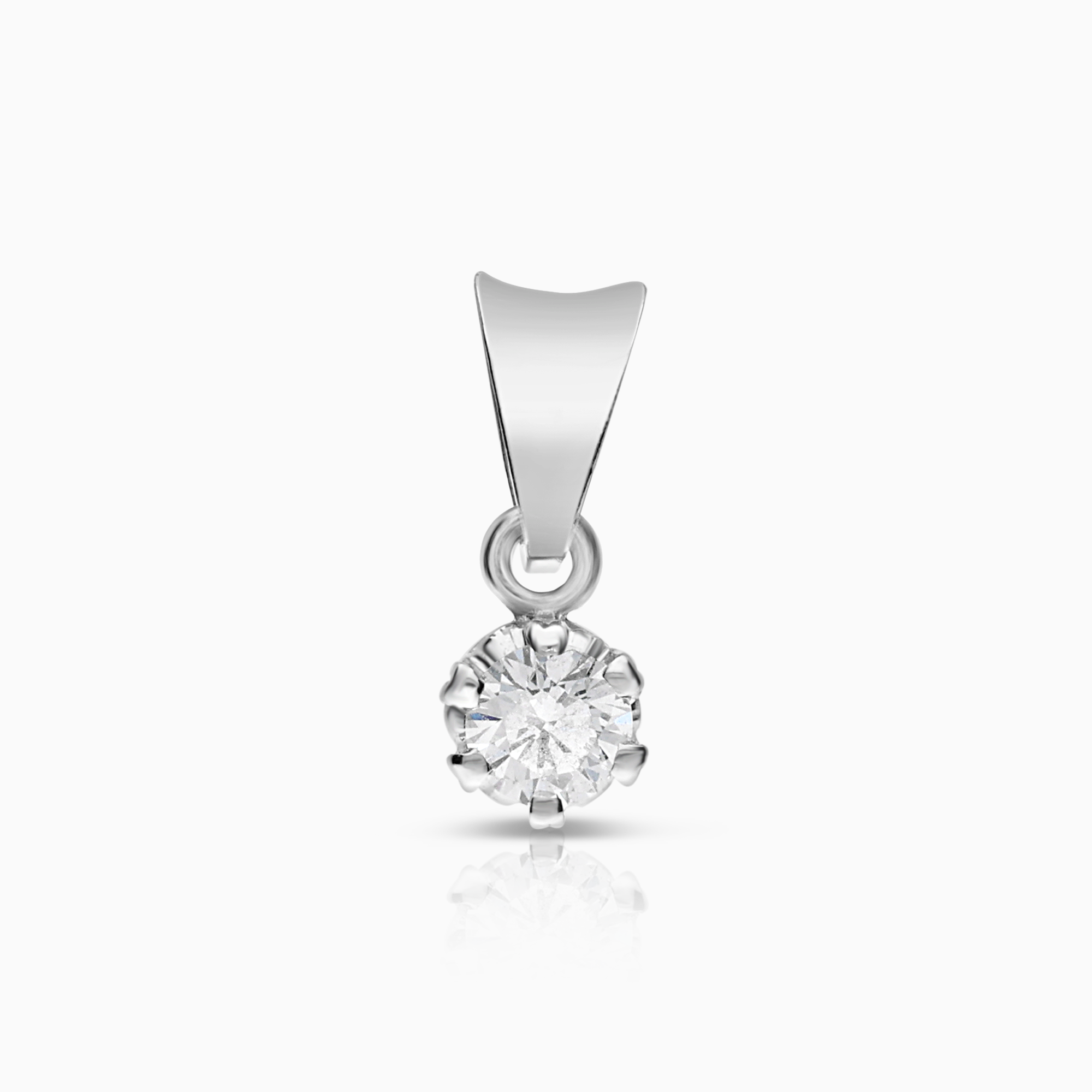 Solitärhänge 0,10ct 18K vitguld