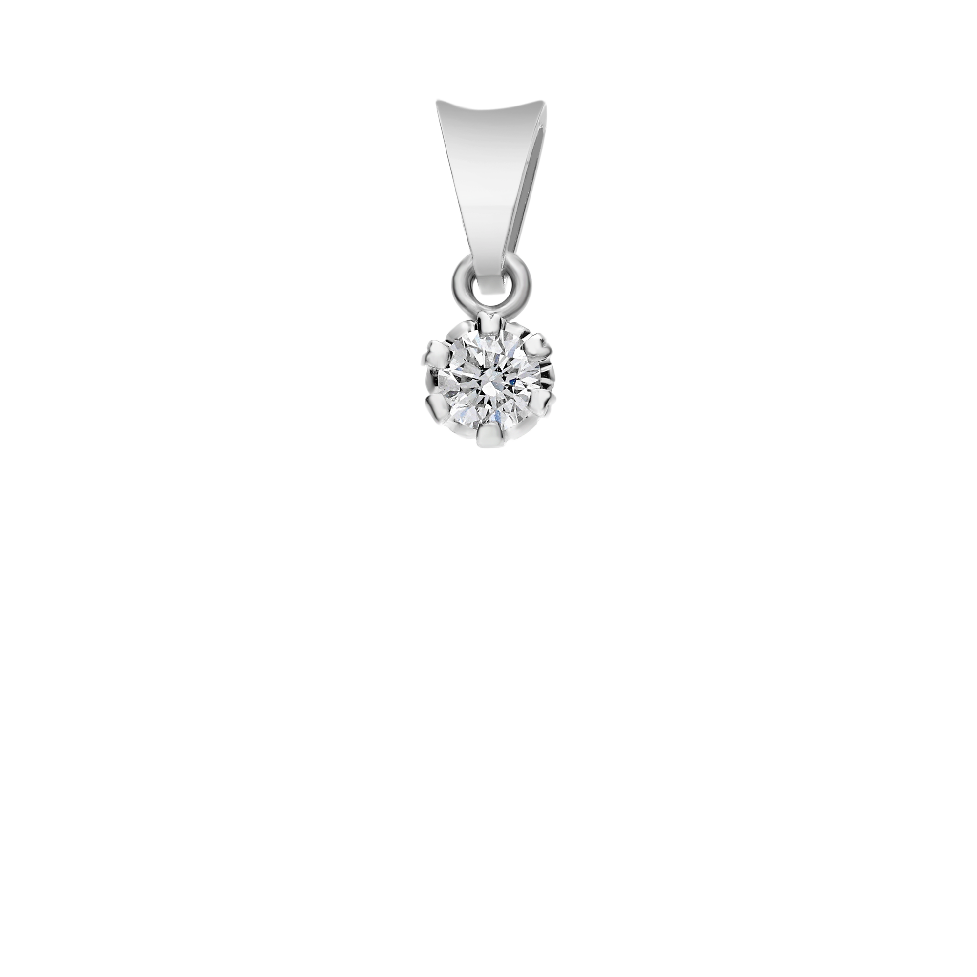 Solitärhänge 0,10ct 18K vitguld