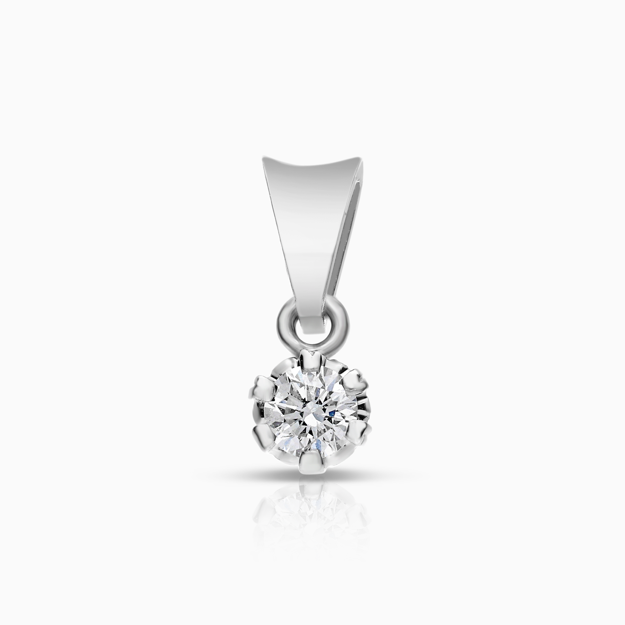 Solitärhänge 0,10ct 18K vitguld