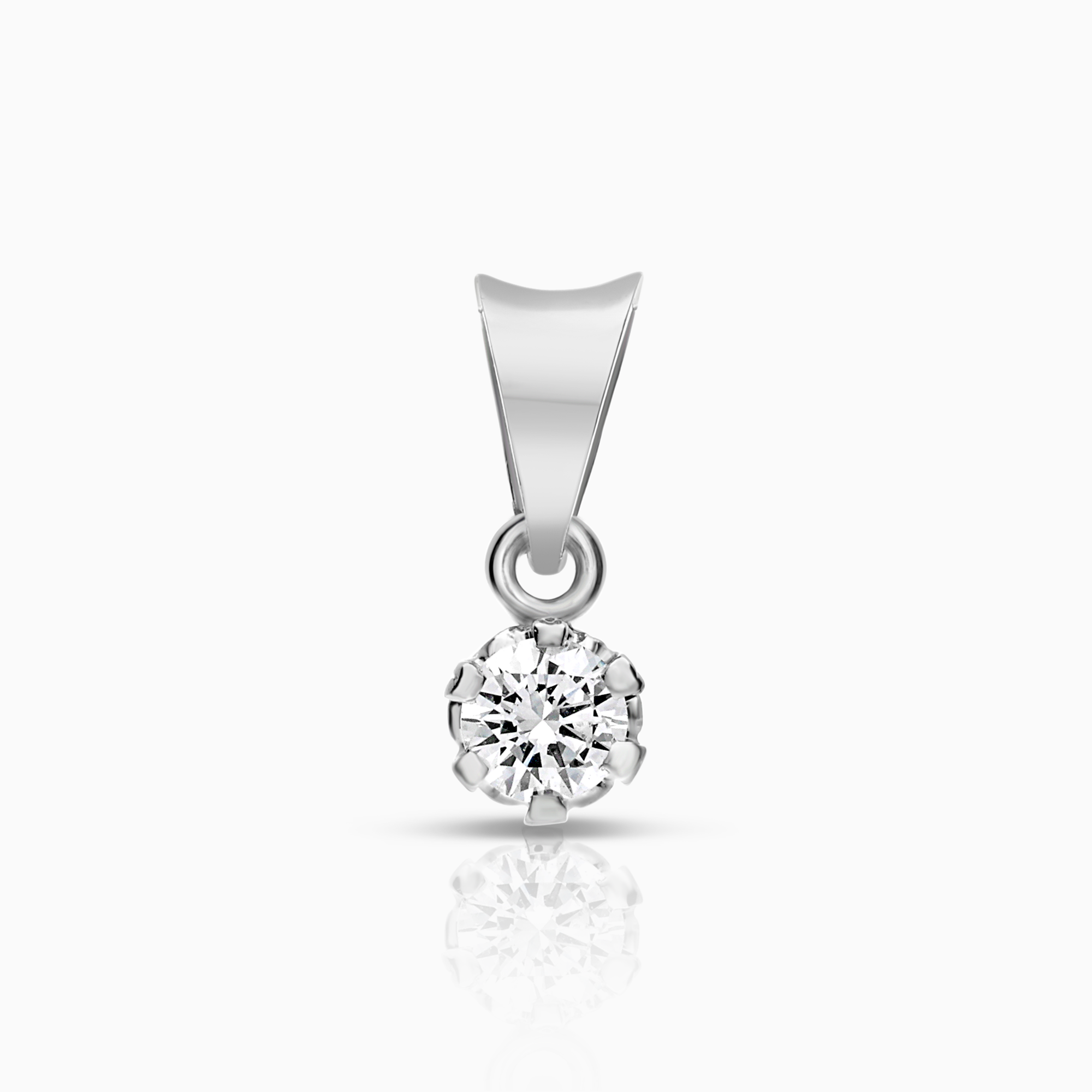 Solitärhänge 0,10ct 18K vitguld