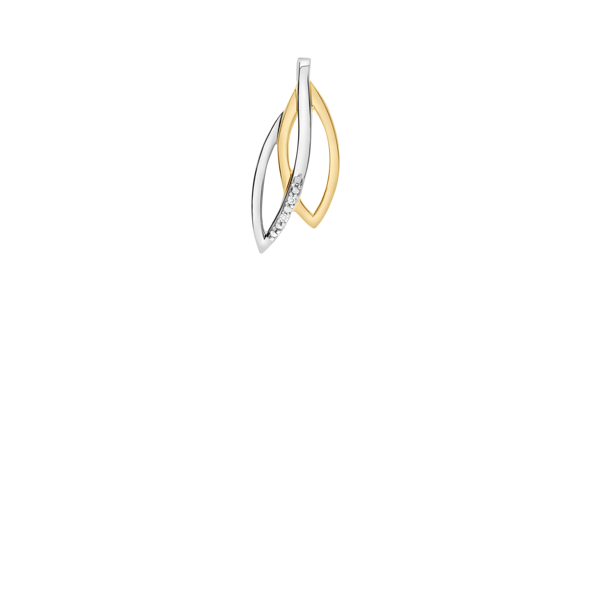 Diamanthänge 0,01ct 18K gul/vitguld