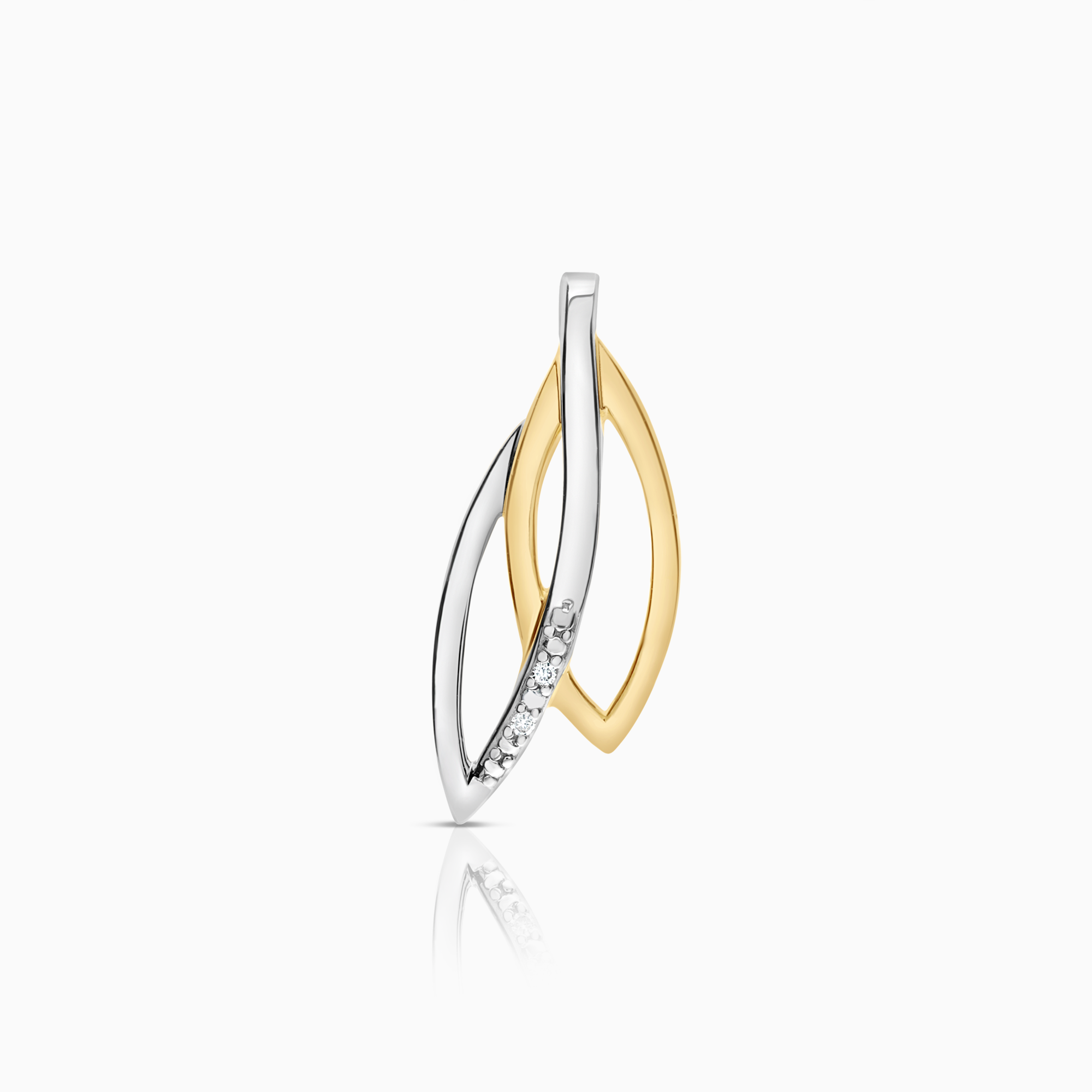 Diamanthänge 0,01ct 18K gul/vitguld