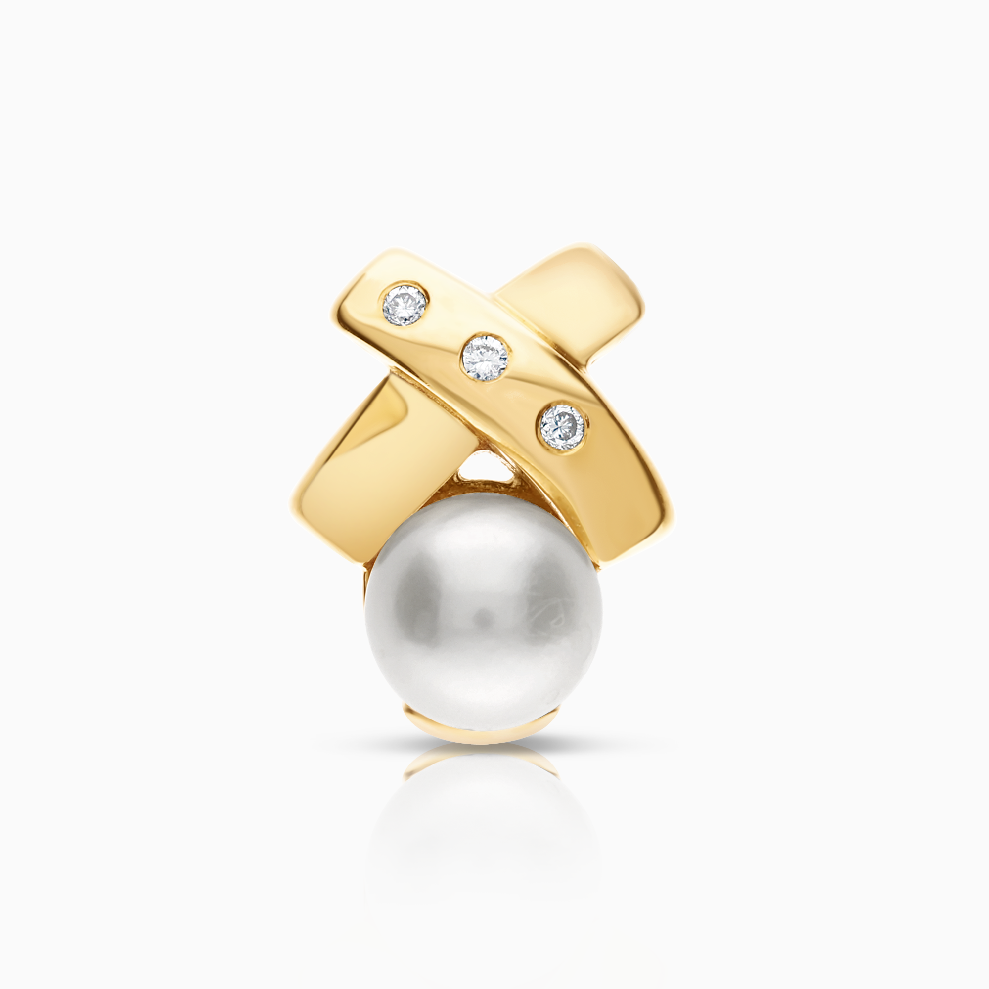 Diamanthänge med pärla 0,03ct 18K guld