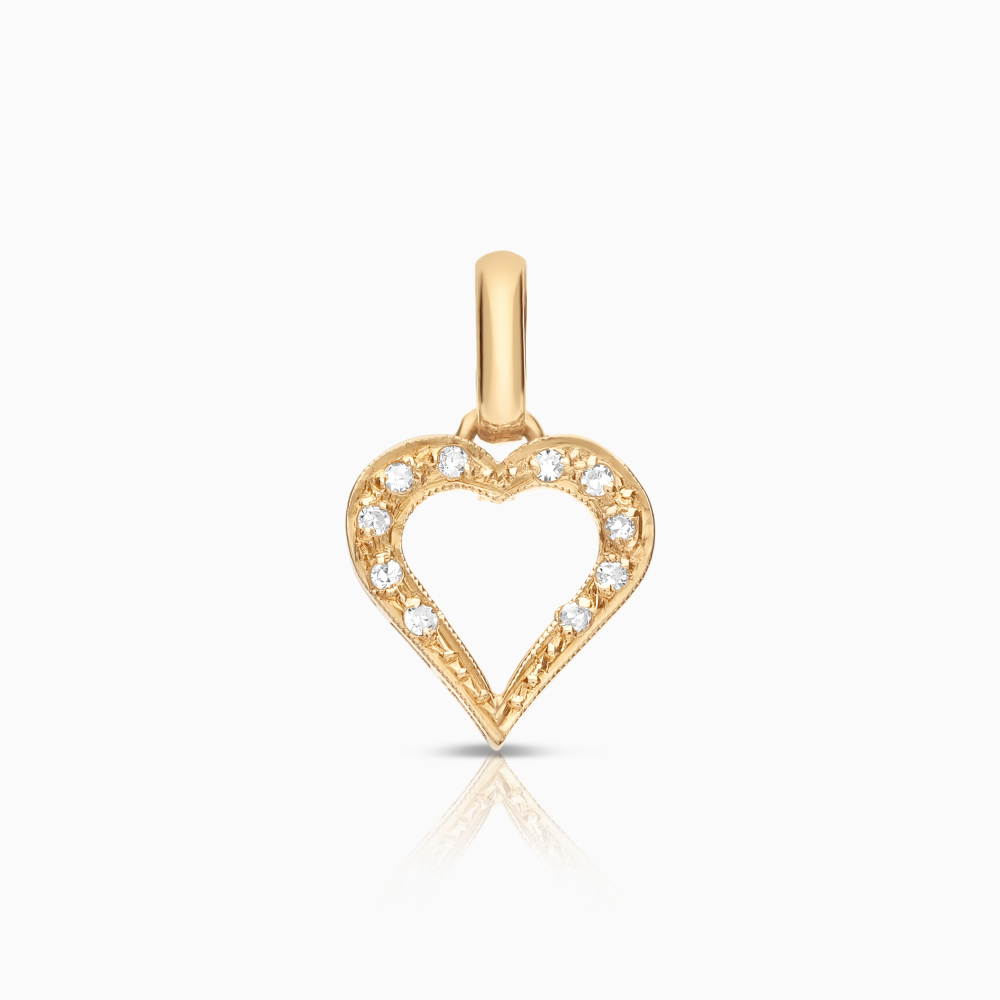 Hjärthänge diamanter 0,08ct 18K guld