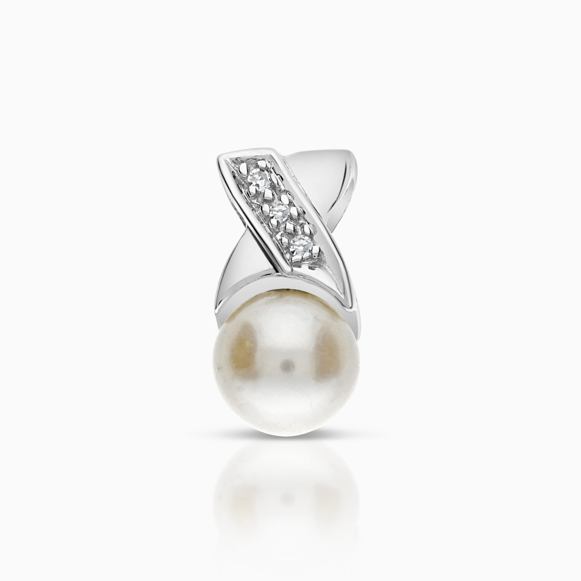 Diamanthänge med pärla 0,01ct 18K vitguld