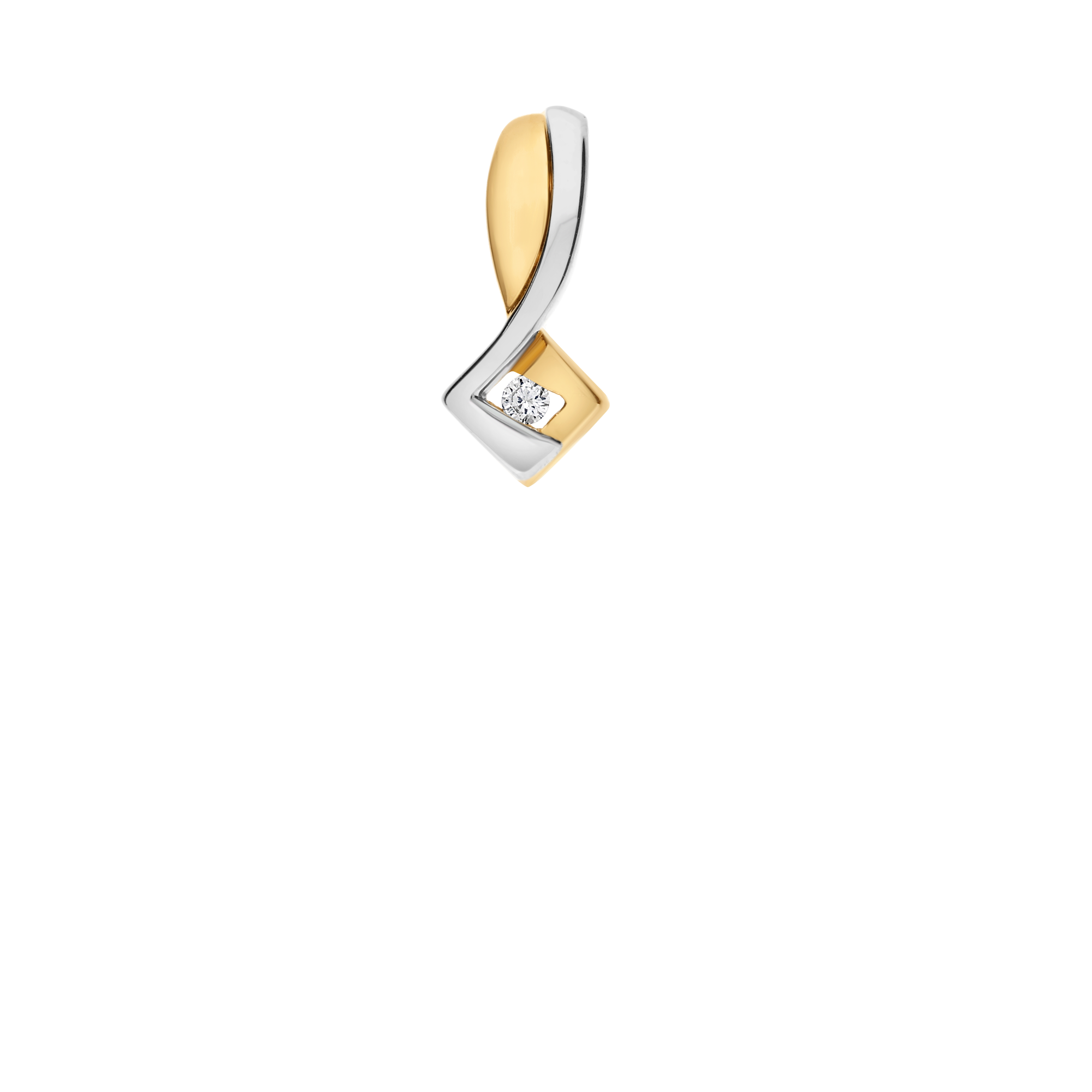 Diamanthänge 0,02ct 18K guld/vitguld