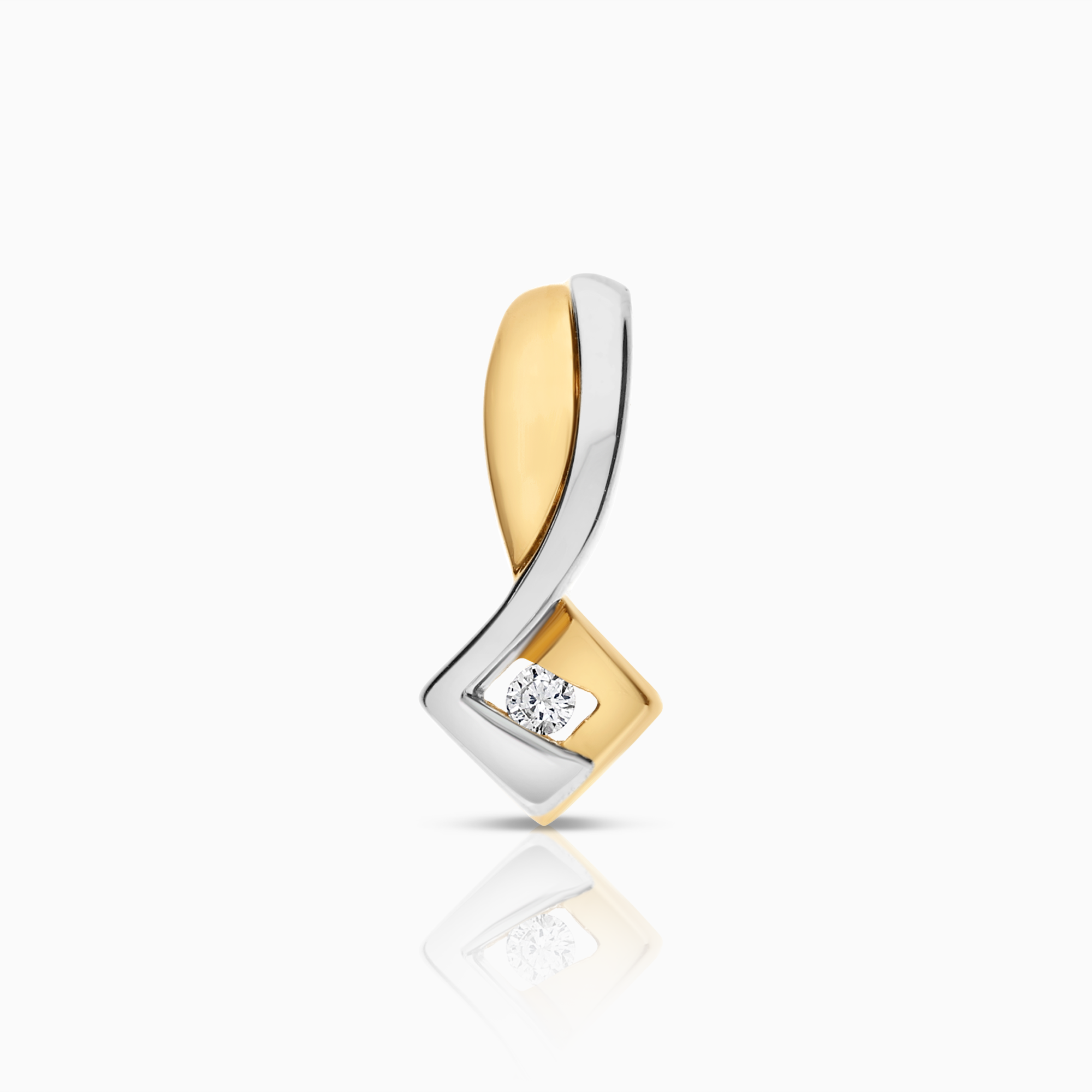 Diamanthänge 0,02ct 18K guld/vitguld