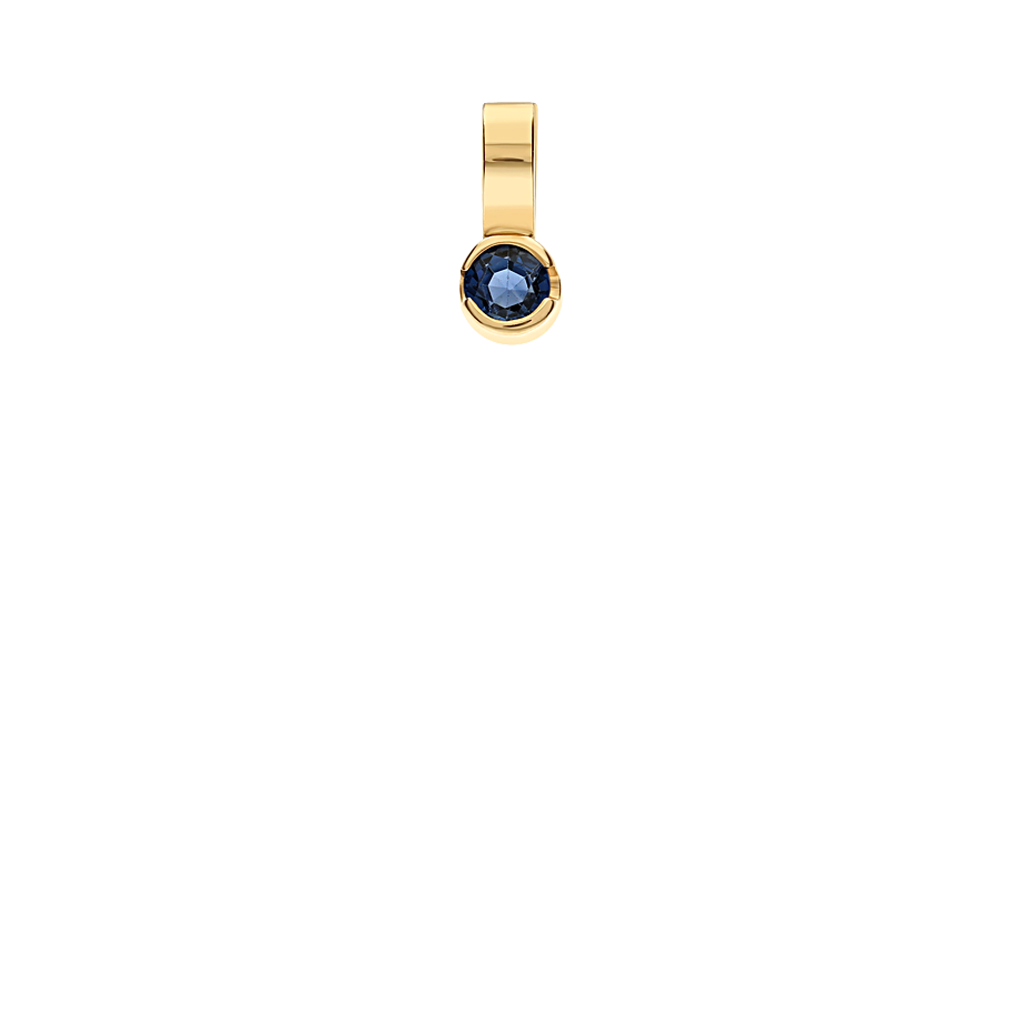 Hängsmycke med blå safir 0,71g 18K guld