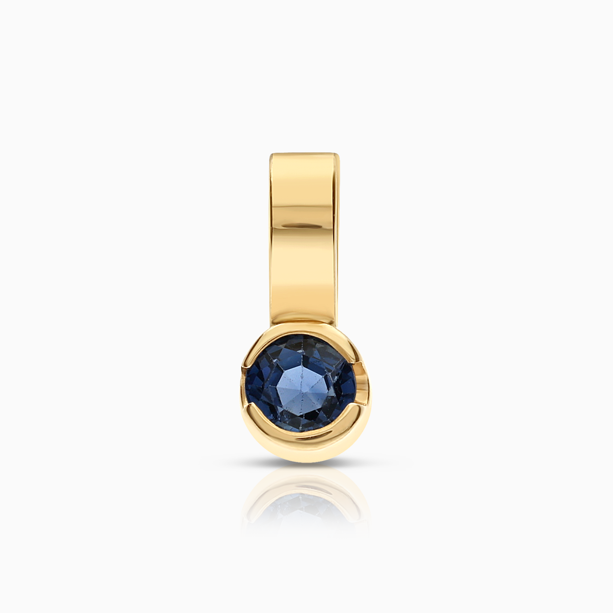 Hängsmycke med blå safir 0,71g 18K guld