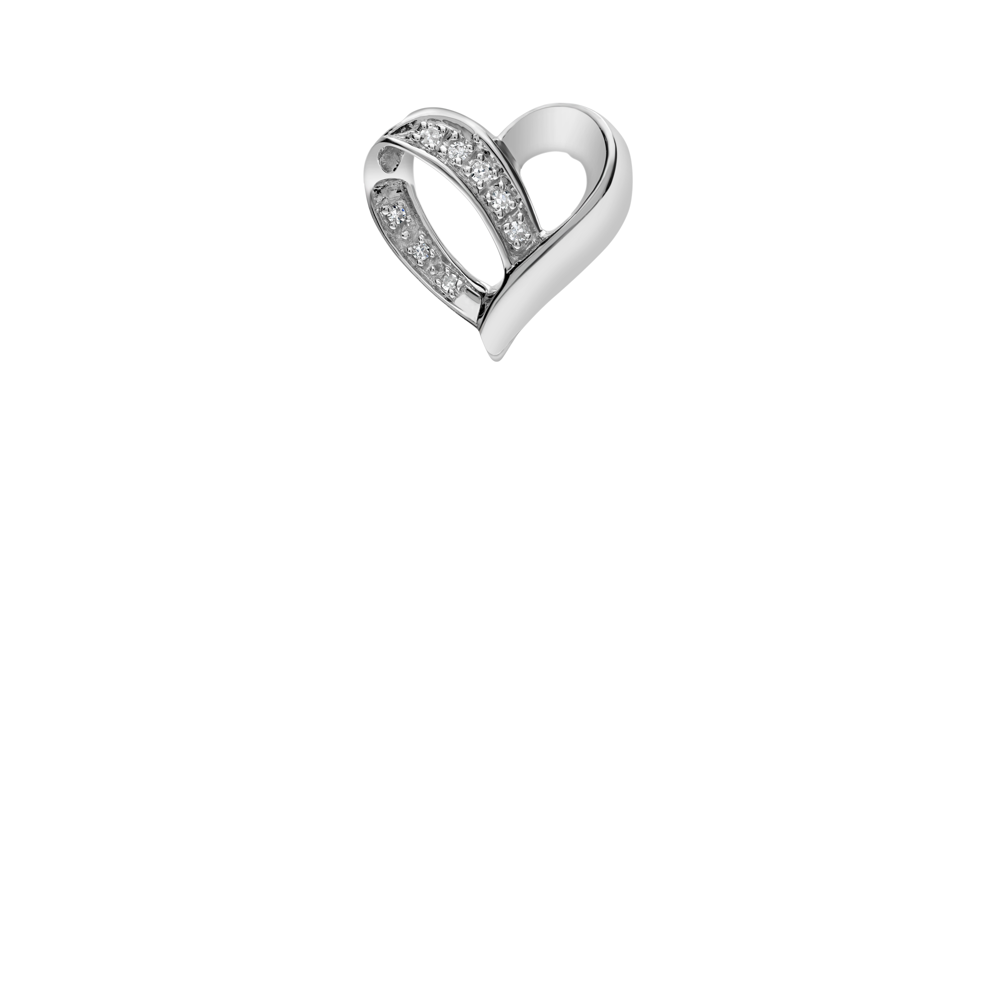 Diamanthänge hjärta 0,12ct 18K vitguld