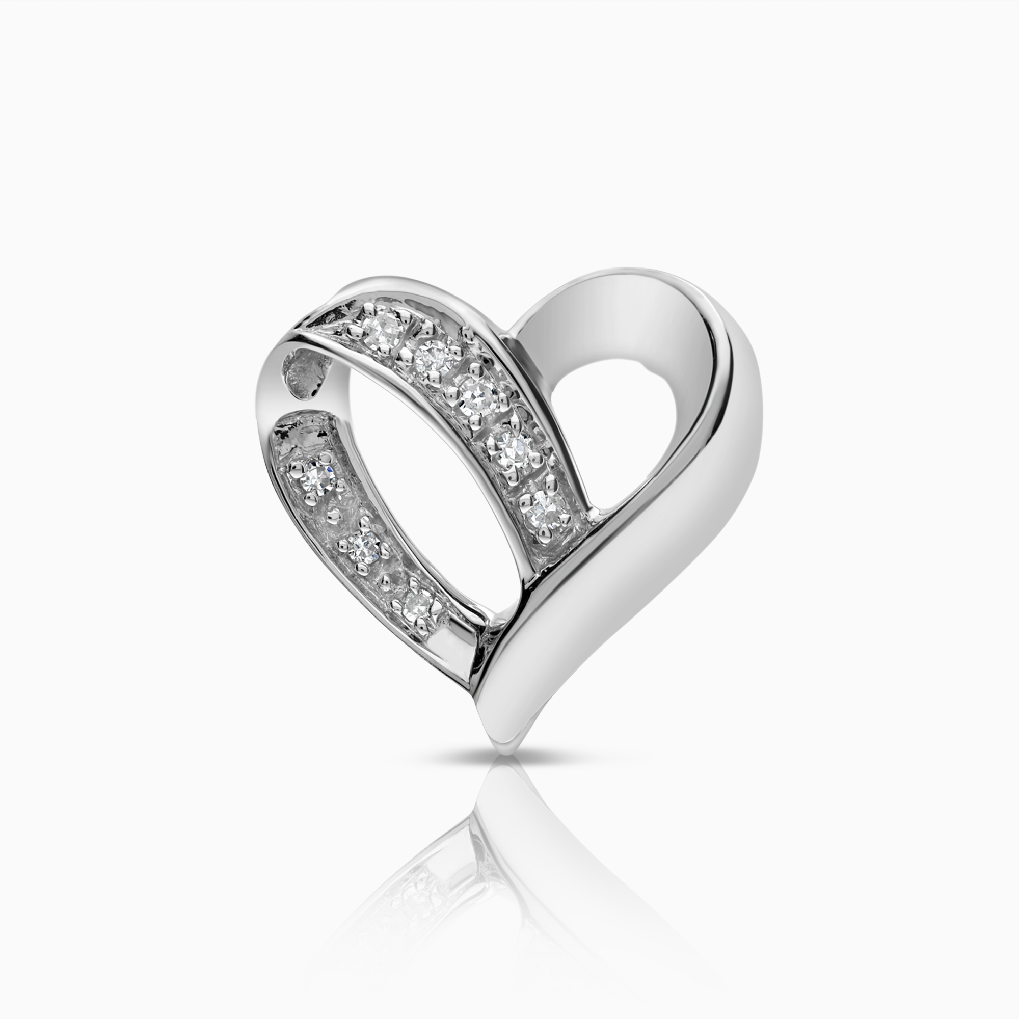 Diamanthänge hjärta 0,12ct 18K vitguld