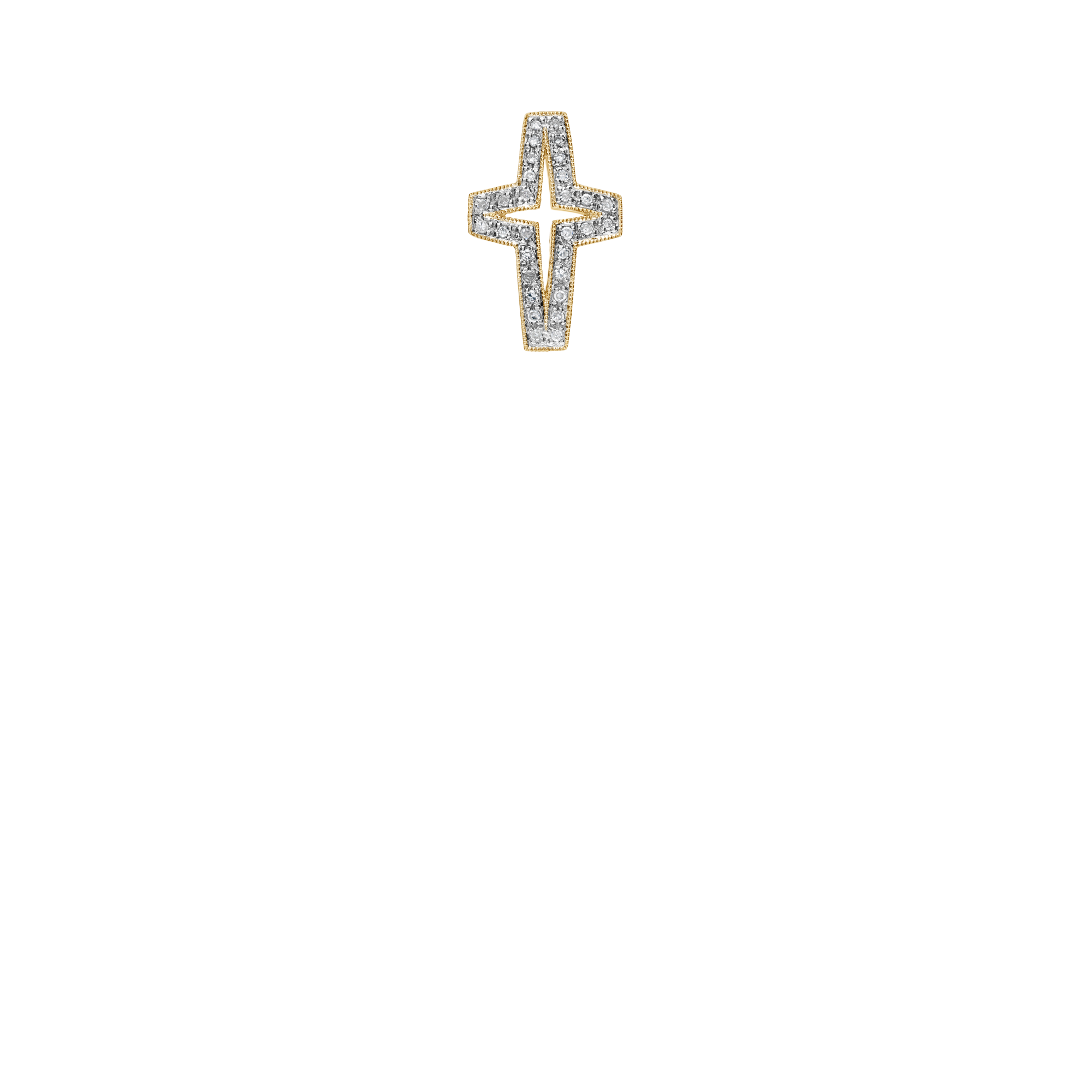 Diamond cross pendant 0.20ct 18K gold