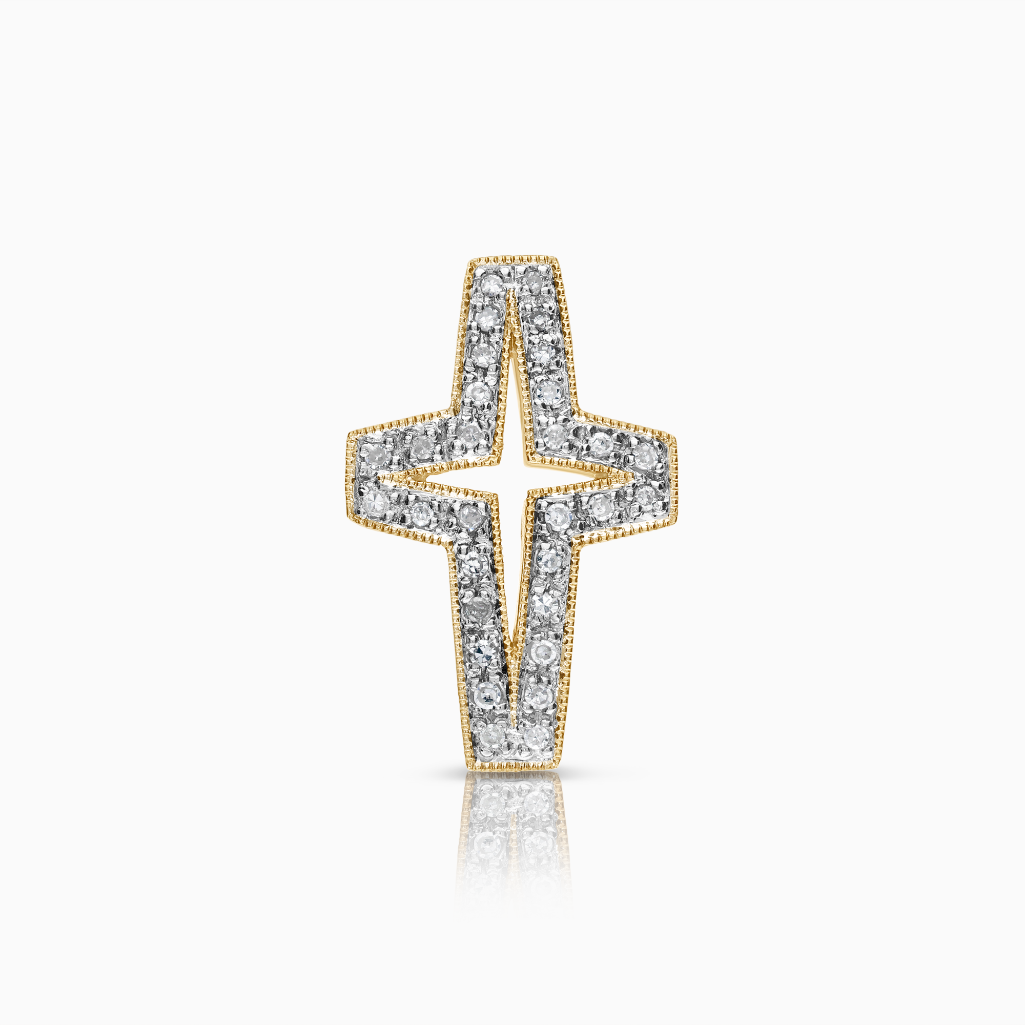 Diamond cross pendant 0.20ct 18K gold