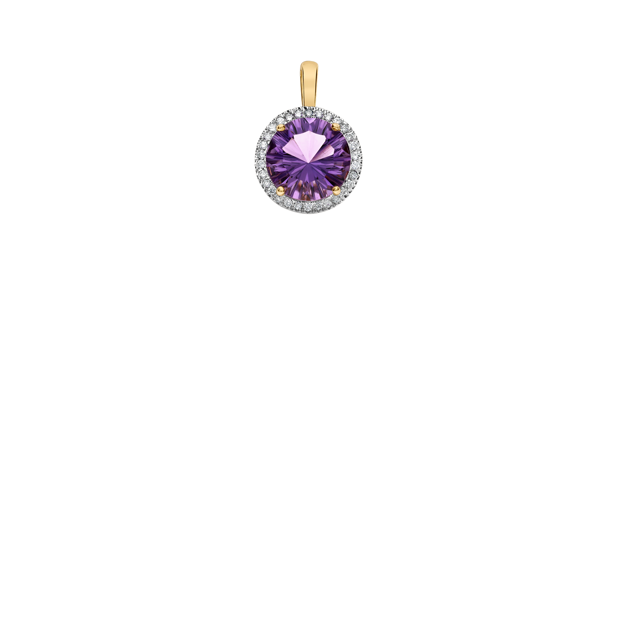 Diamanthänge 0,20ct 18K vit/gulguld med ametist
