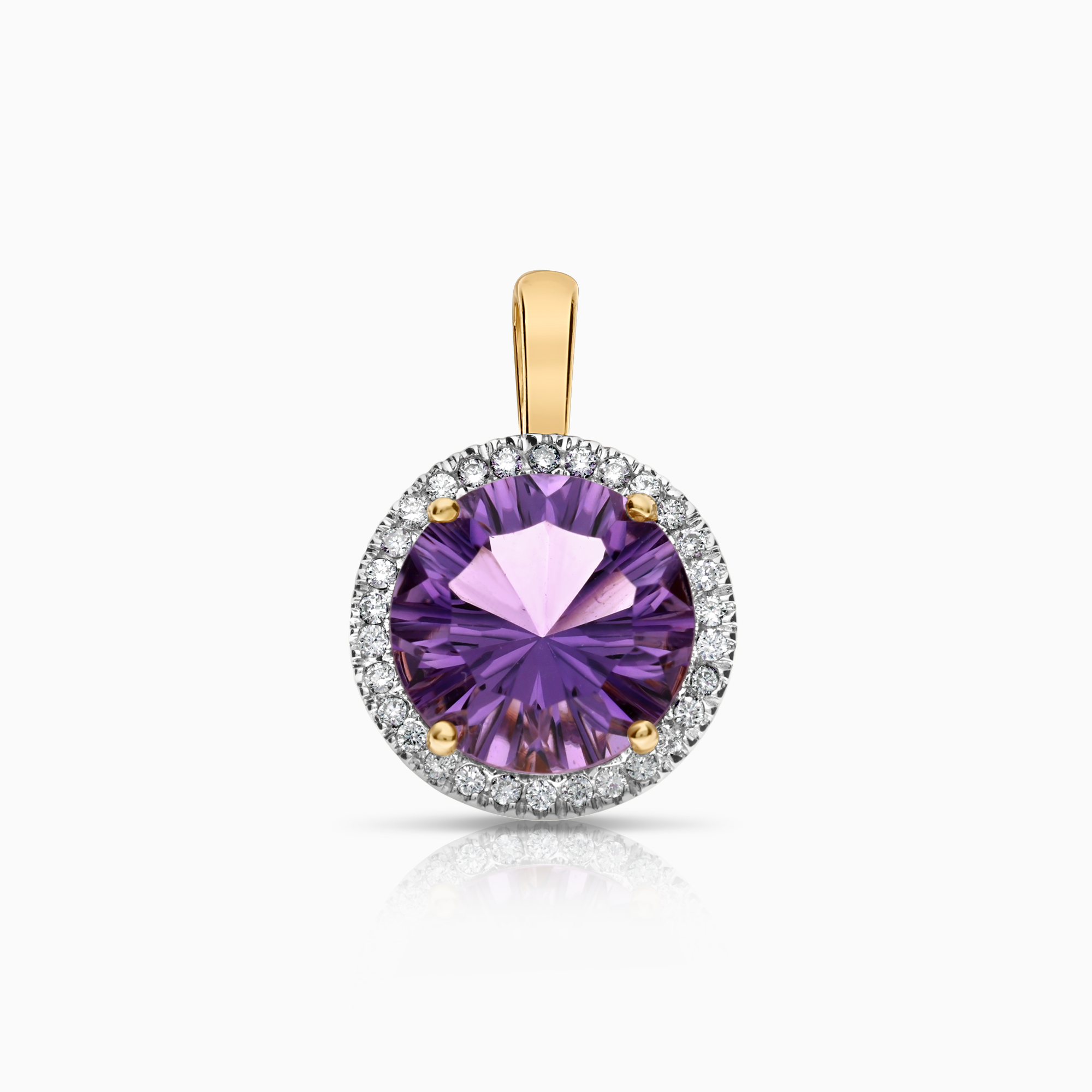 Diamanthänge 0,20ct 18K vit/gulguld med ametist