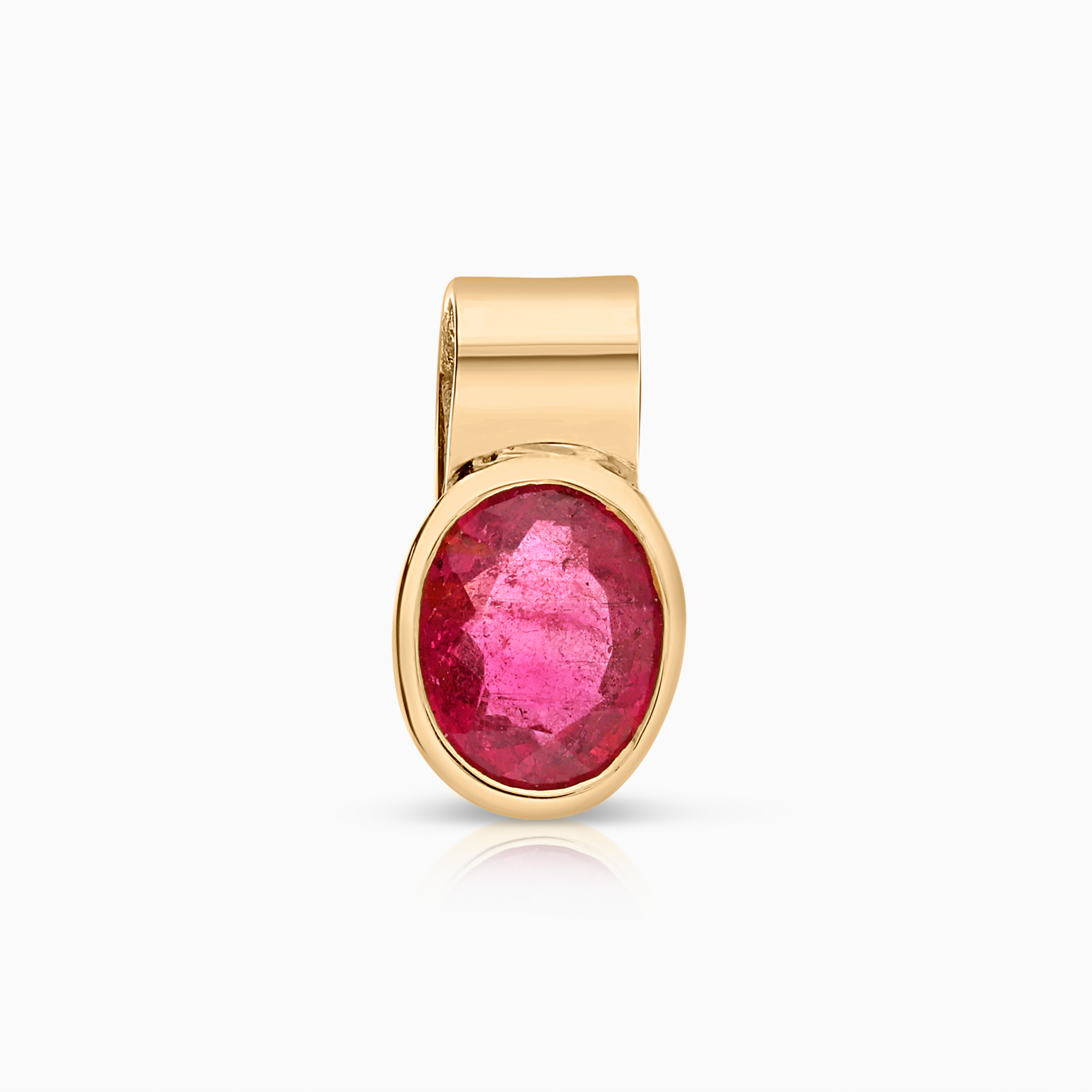 Hängsmycke rosa turmalin 1,41g 18K guld