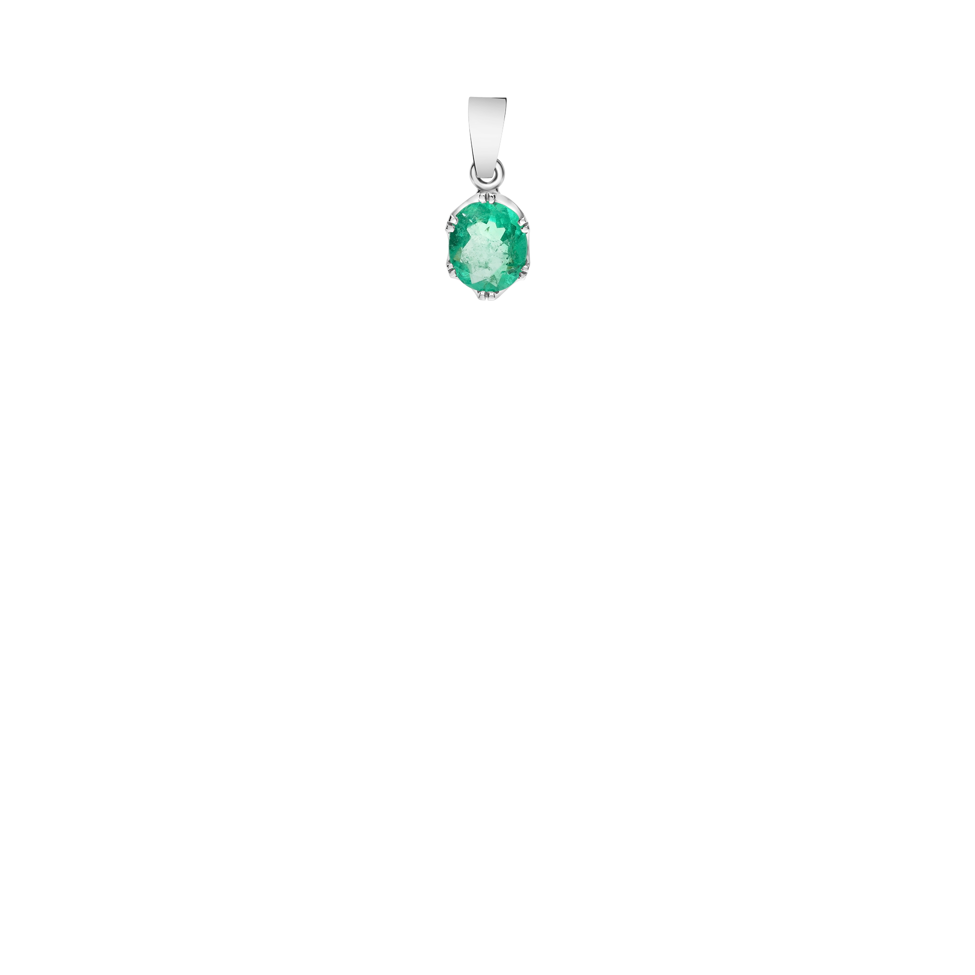 Hängsmycke smaragd 1,38g 18K vitguld