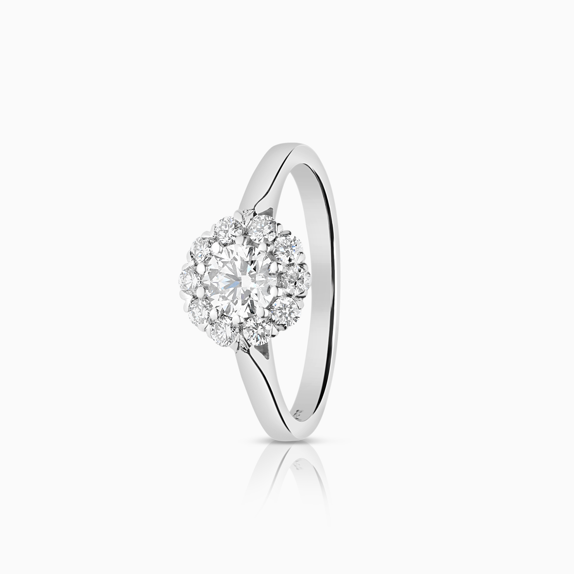 Haloring 0,80ct 18K vitguld
