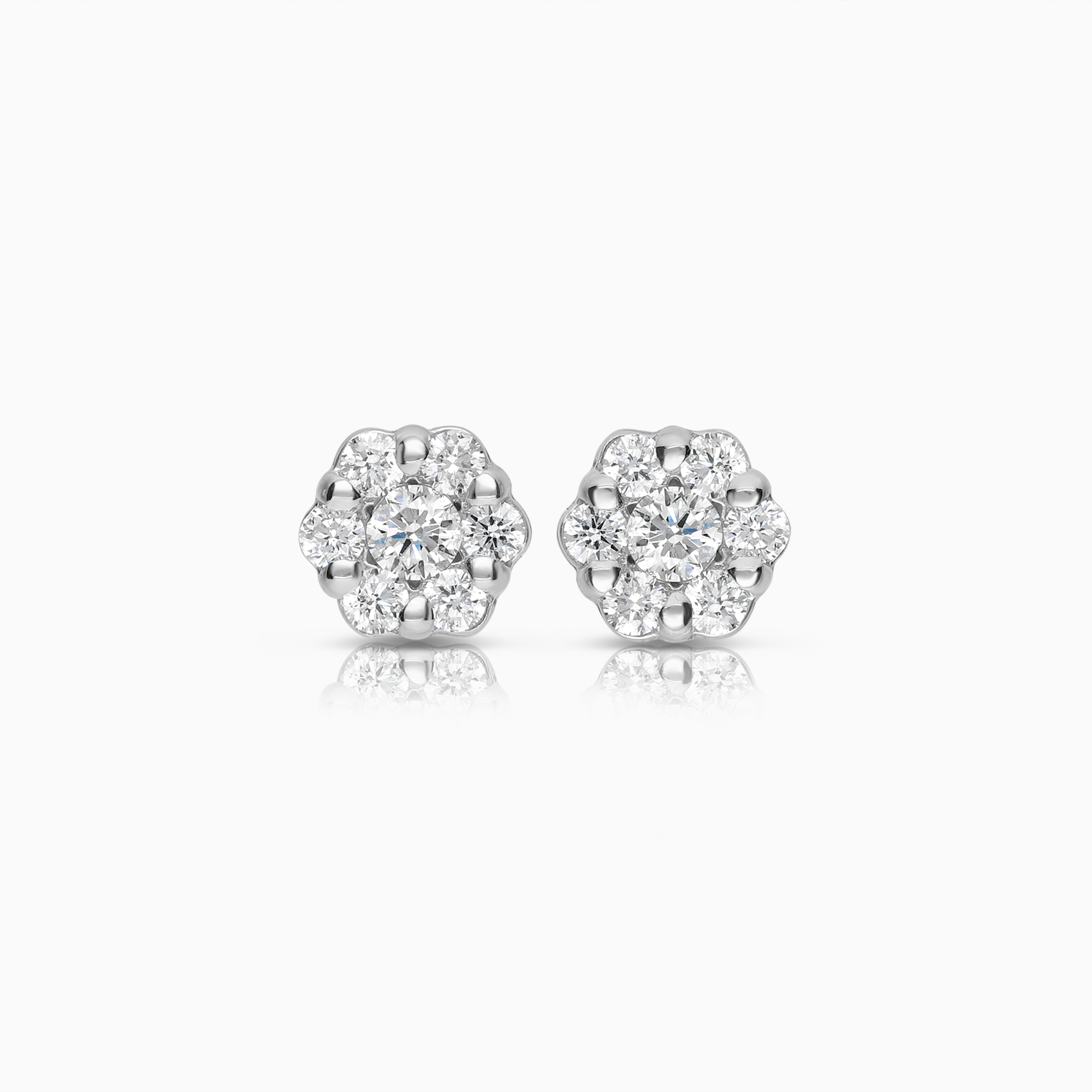 Diamantøredobber 0,46ct 18K hvitt gull