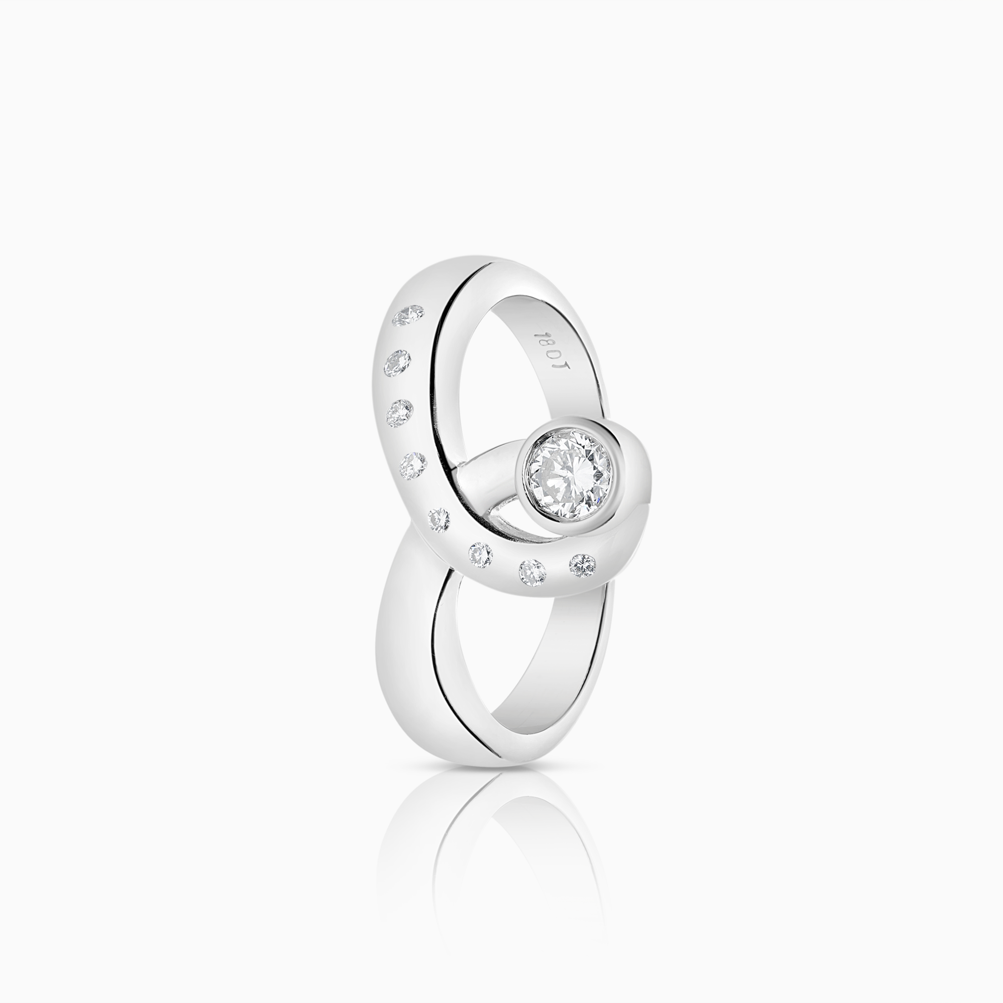 Diamantring 0,21ct 18K vitguld