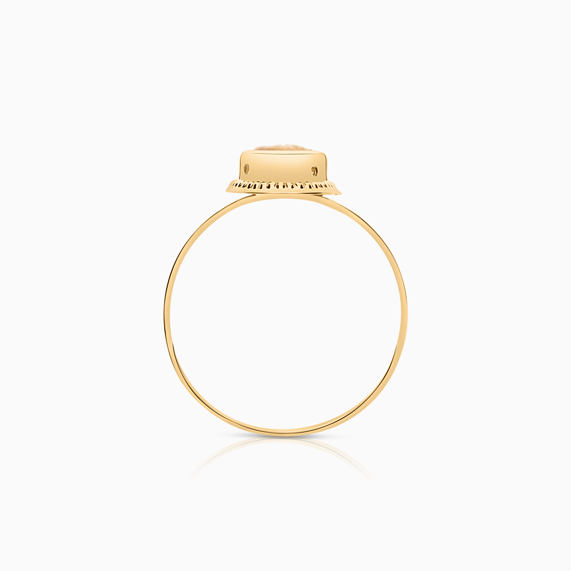 Guldring camé 1,13g 18K guld