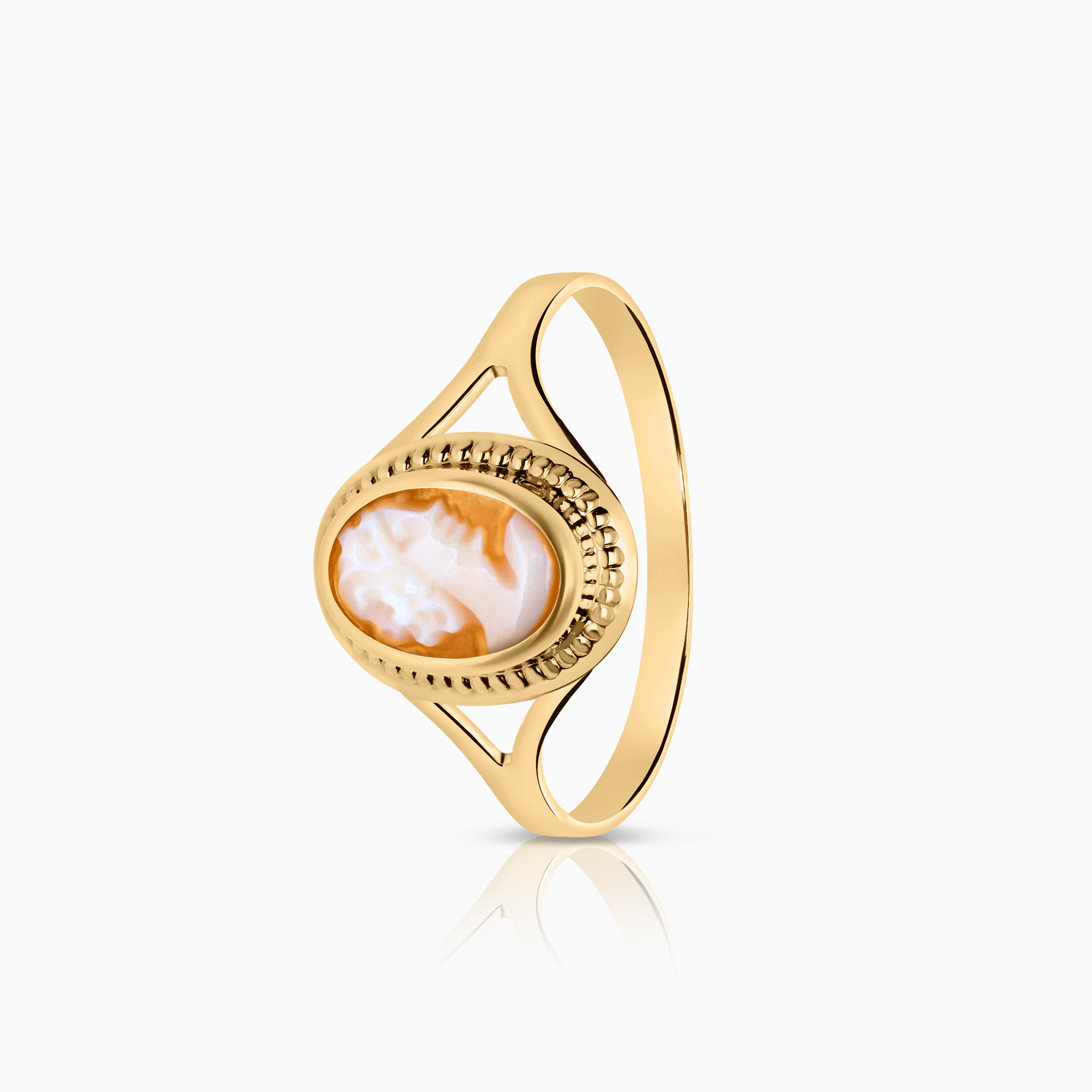 Guldring camé 1,13g 18K guld