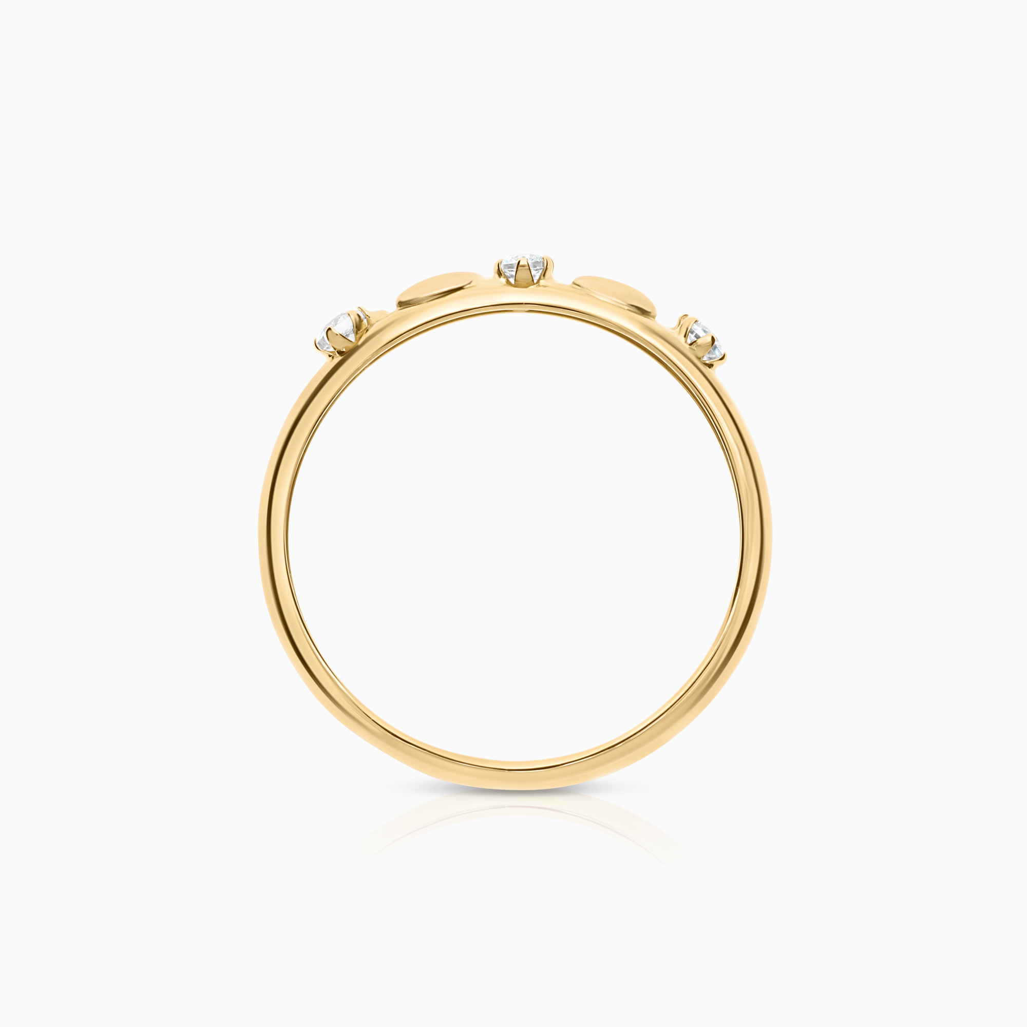 Guldring med vita cubic 1,16g 18K guld