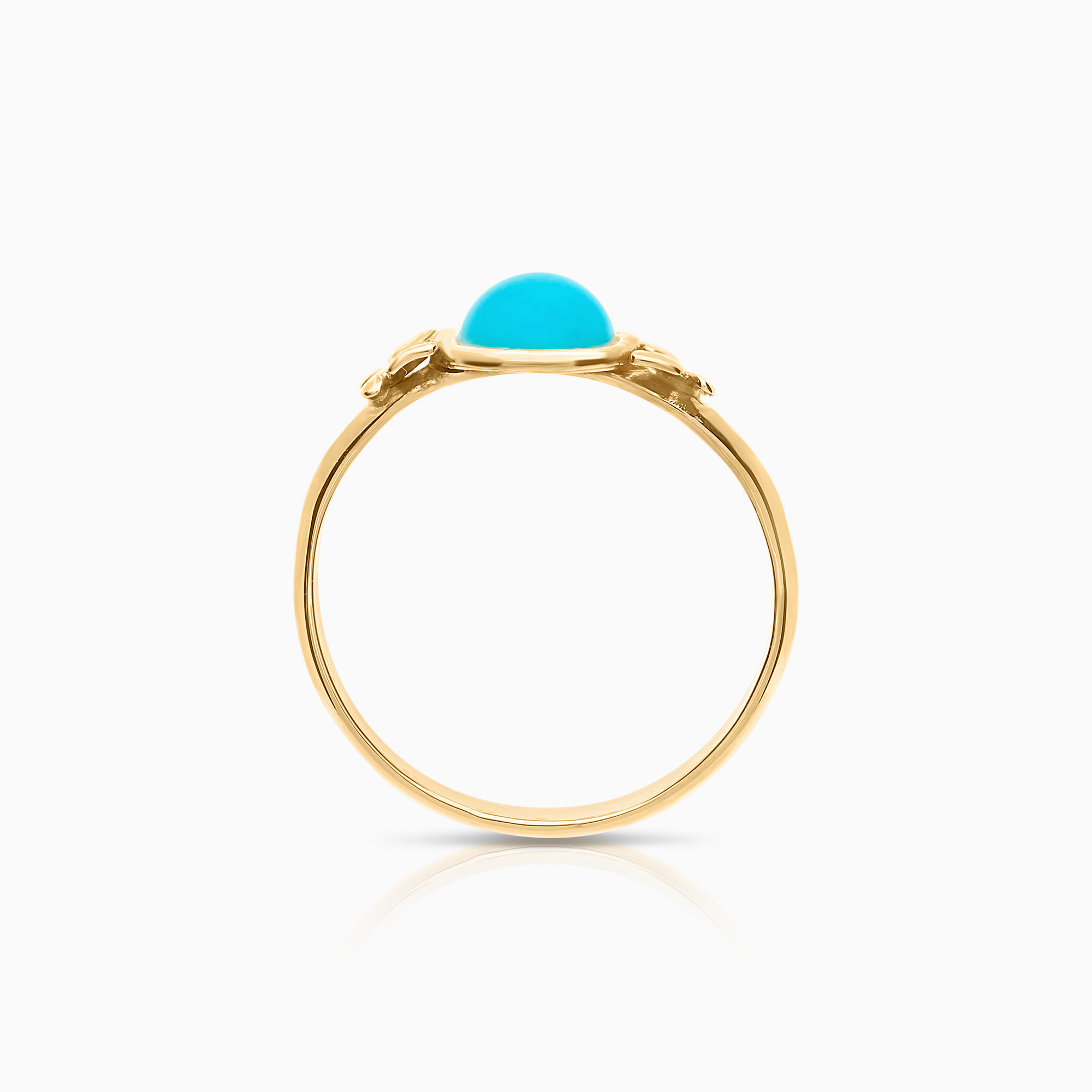 Guldring med turkos 2,36g 18K guld