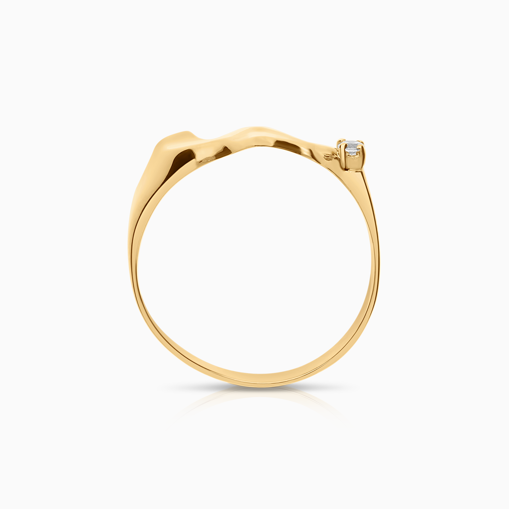 Guldring med cubic 2,58g 18K guld