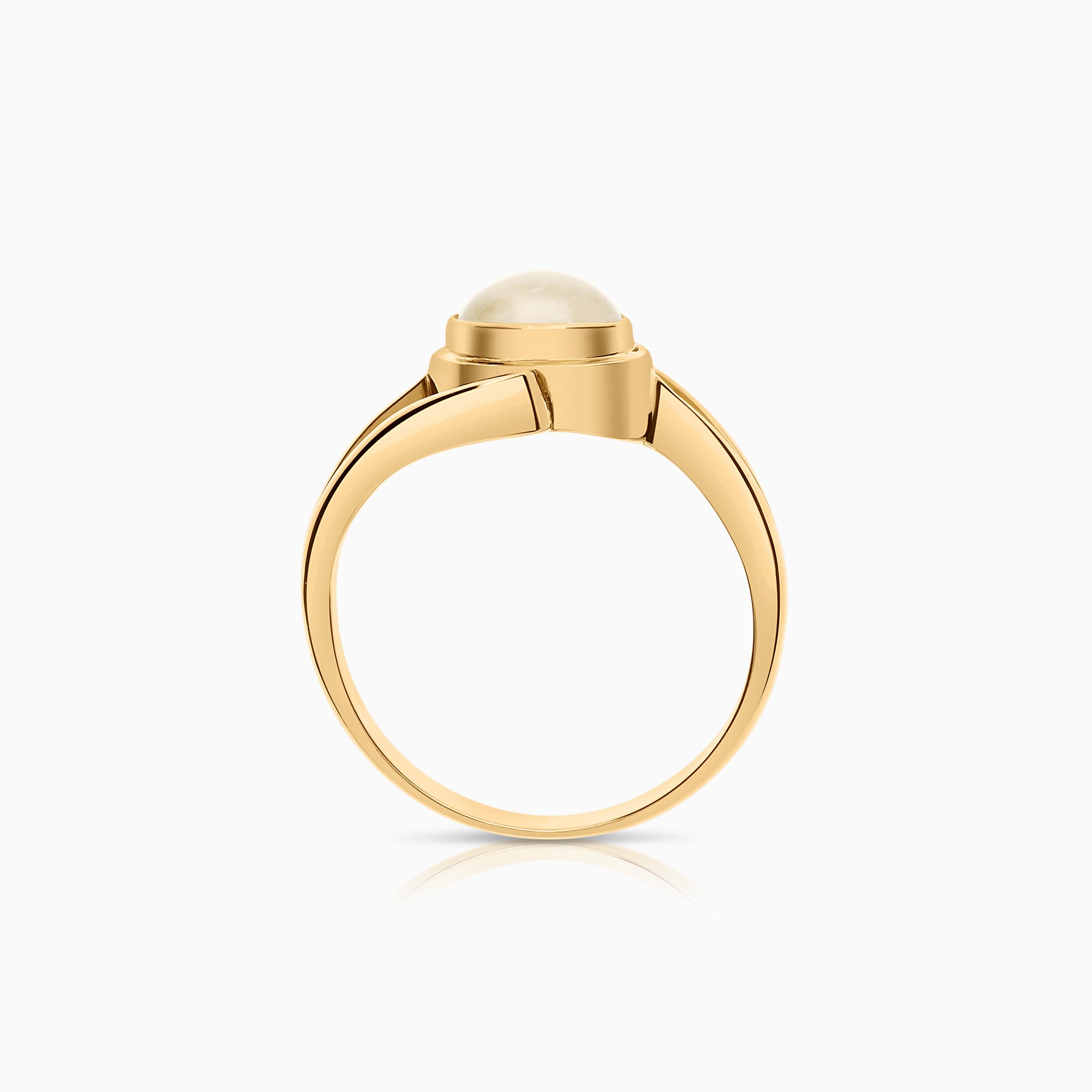 Guldring månsten 4,79g 18K guld