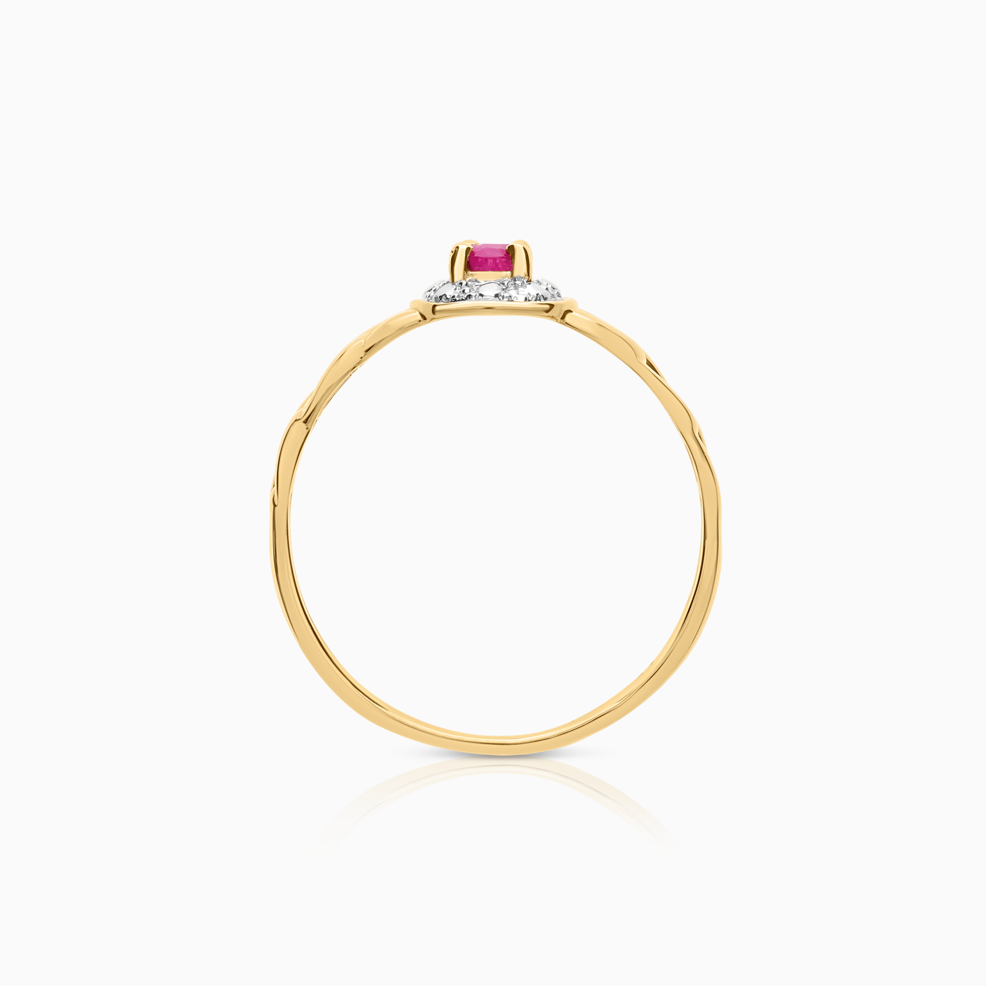 Pansar ring med rubin 1,77g 18K guld