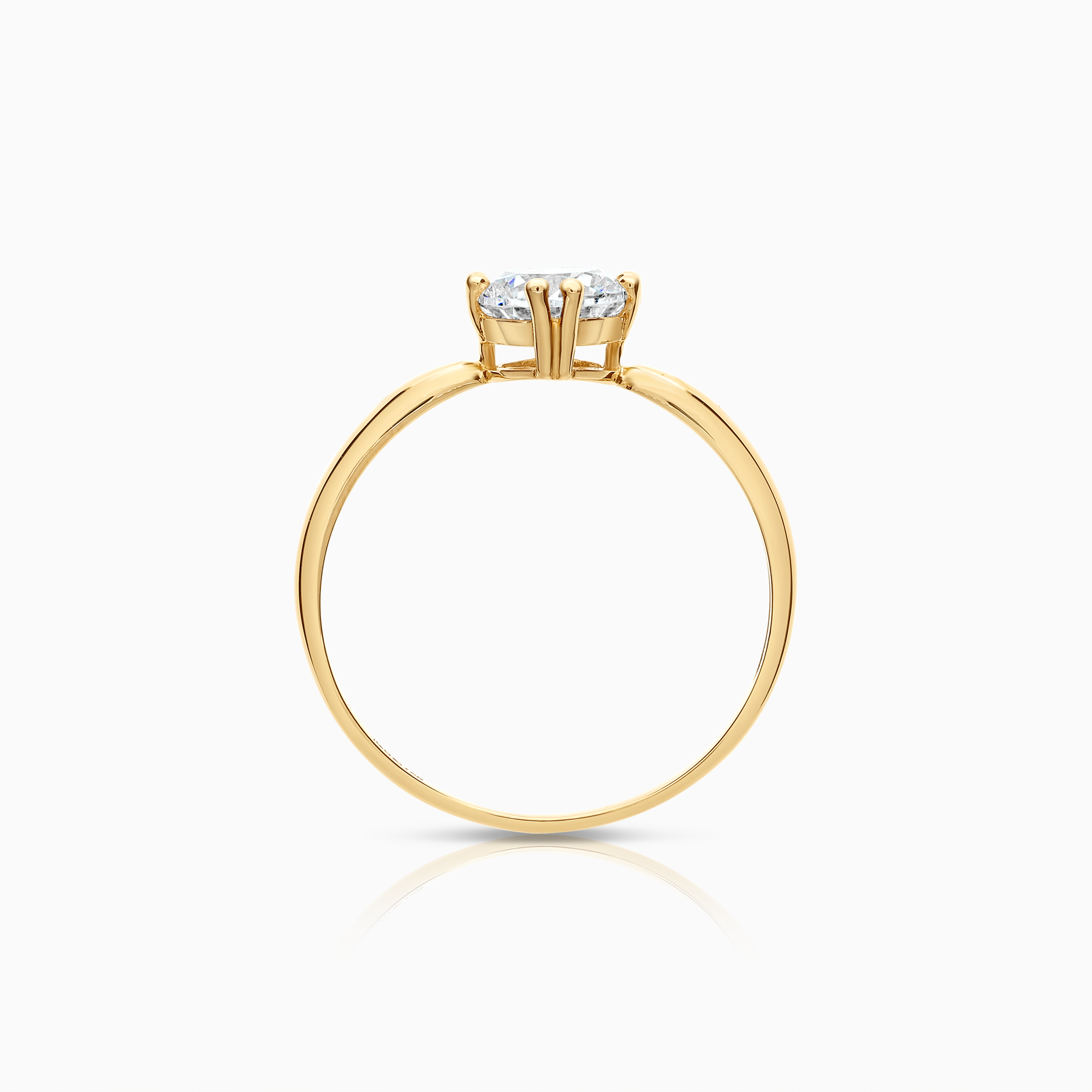 Guldring med vit cubic 1,50g 18K guld