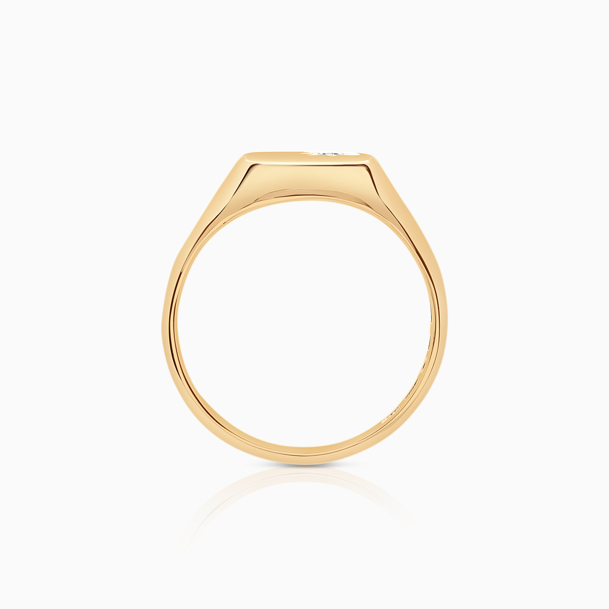 Klackring med vit cubic 11,20g 18K guld