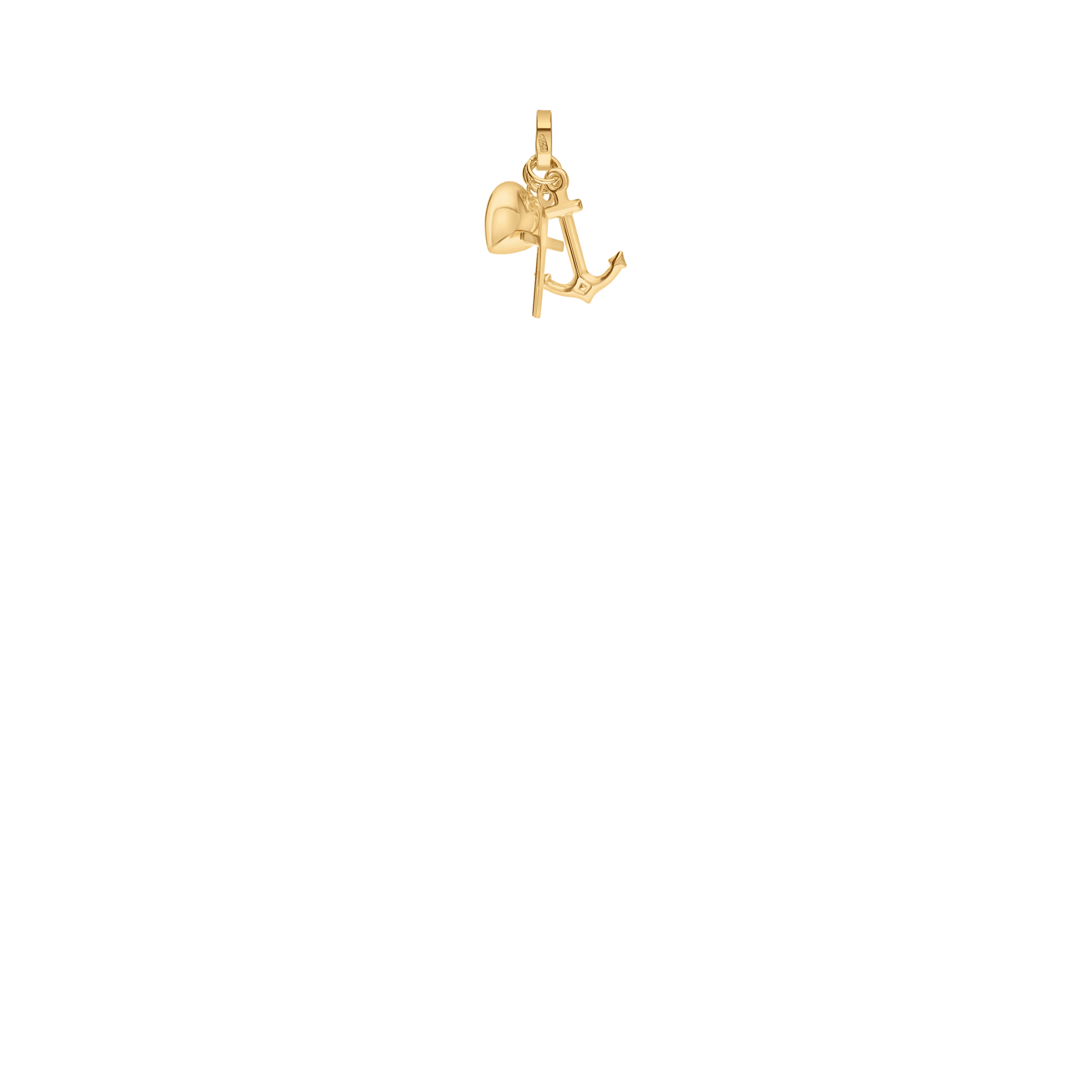 Pendant faith, hope & love 0.77g 18K gold