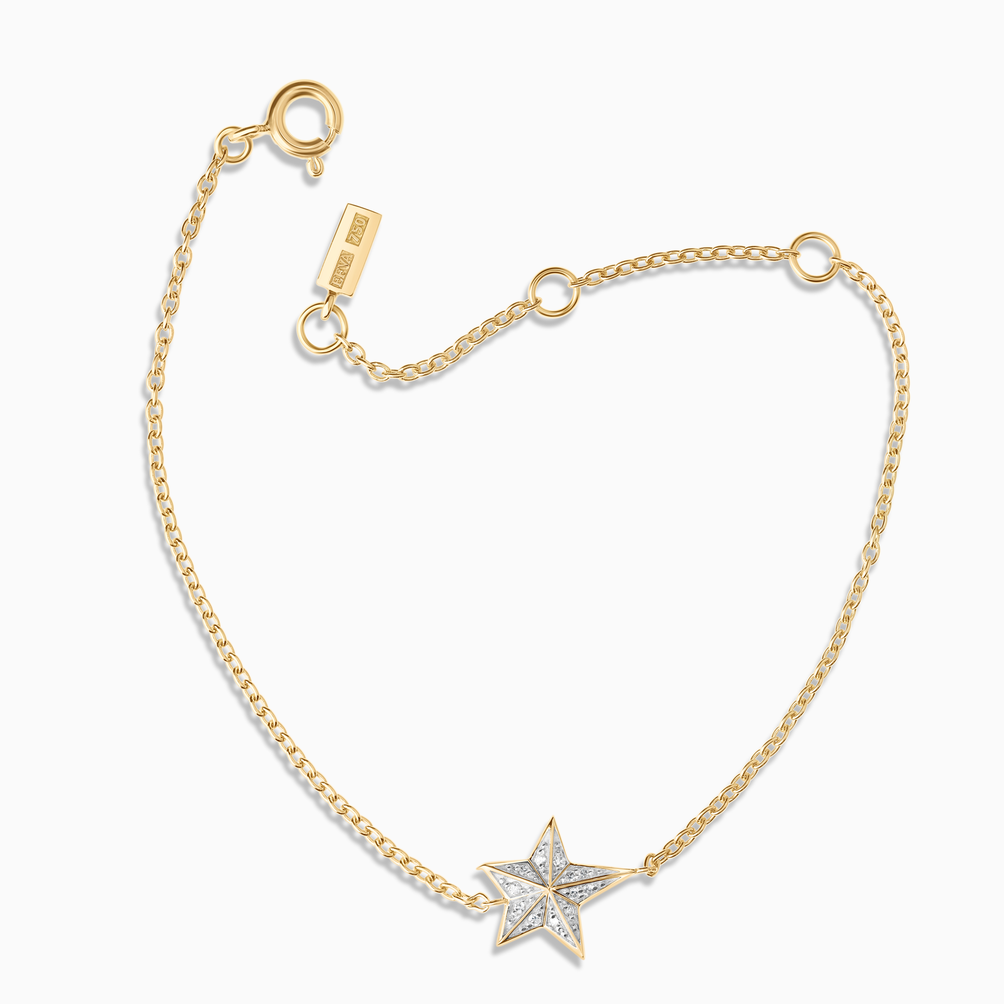 Efva Attling catch a falling star bracelet 0.12ct 18K gold