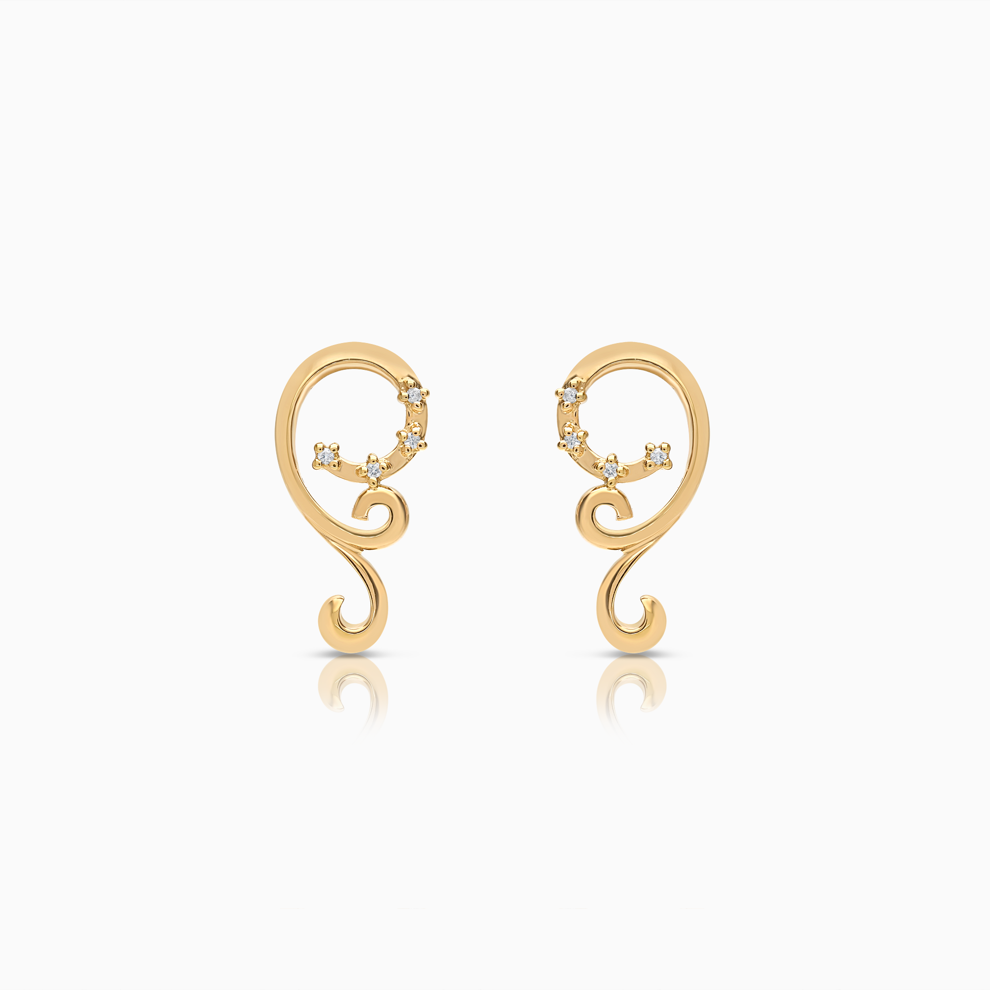 Diamantörhängen 0,06ct 18K guld