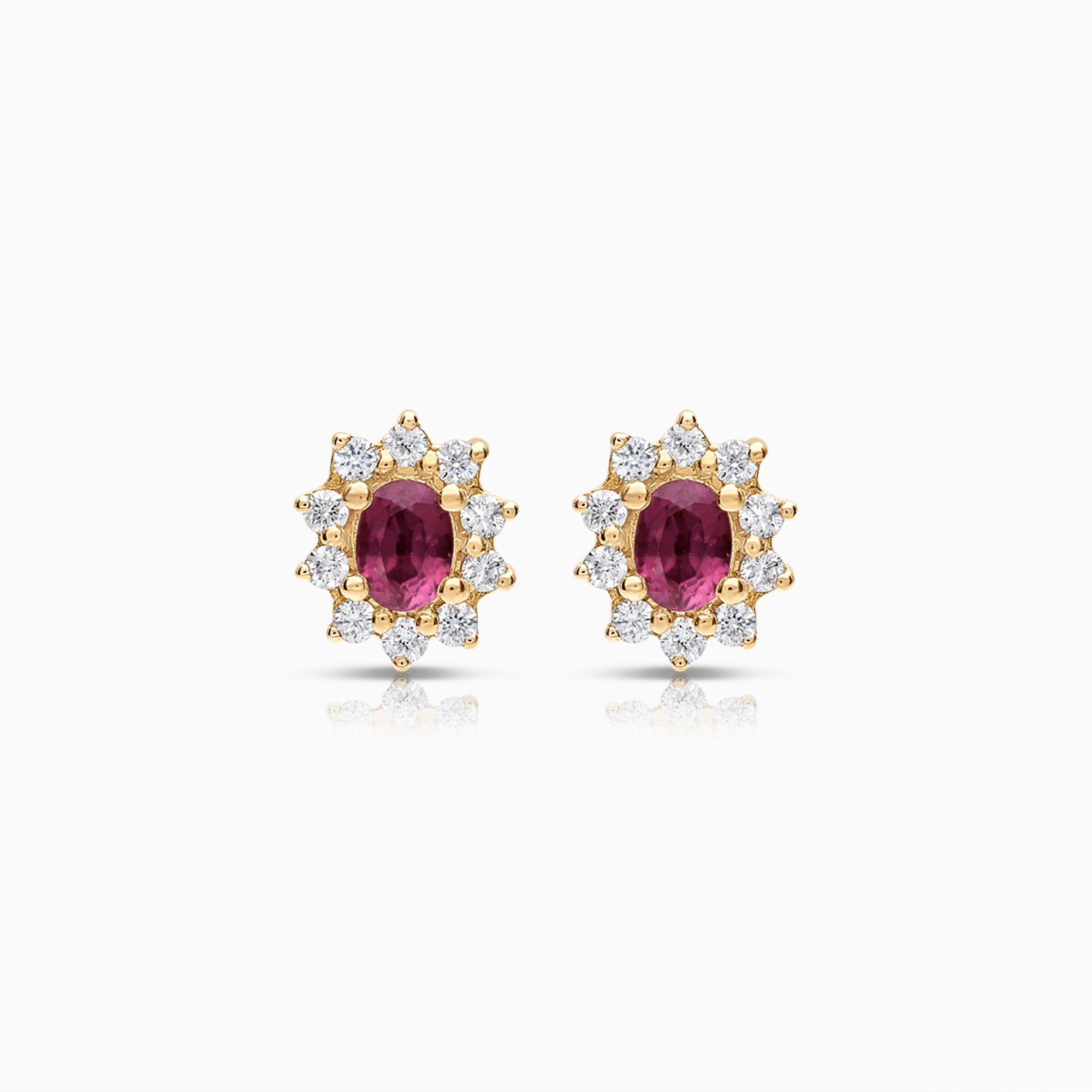 Carmoséörhängen med safirer och diamanter 0,20ct 18K guld