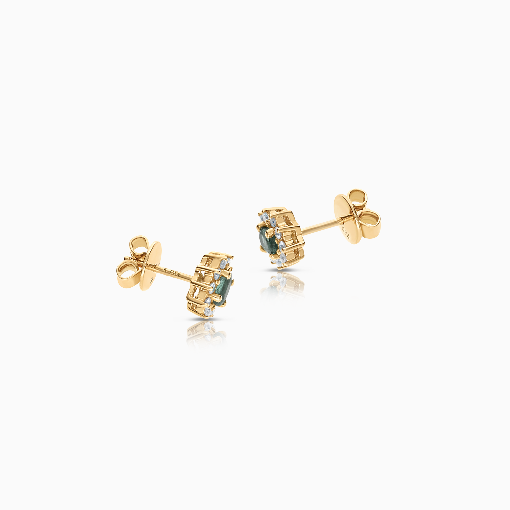 Carmoséörhängen med smaragder och diamanter 0,20ct 18K guld