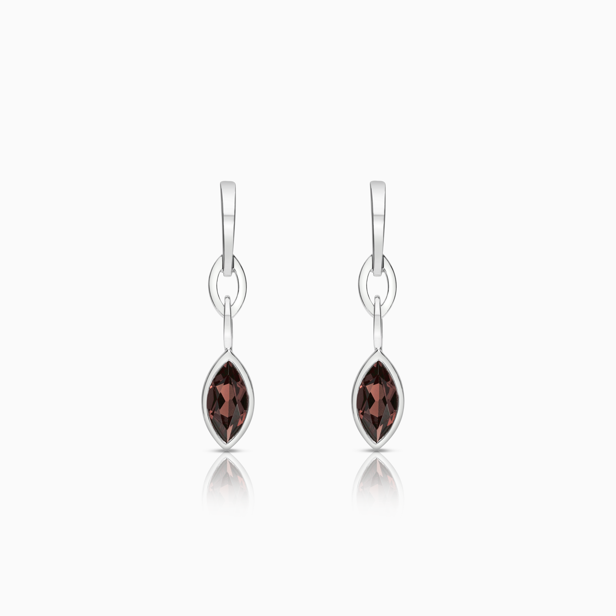 Earrings with gemstones 3.62g 18K white gold