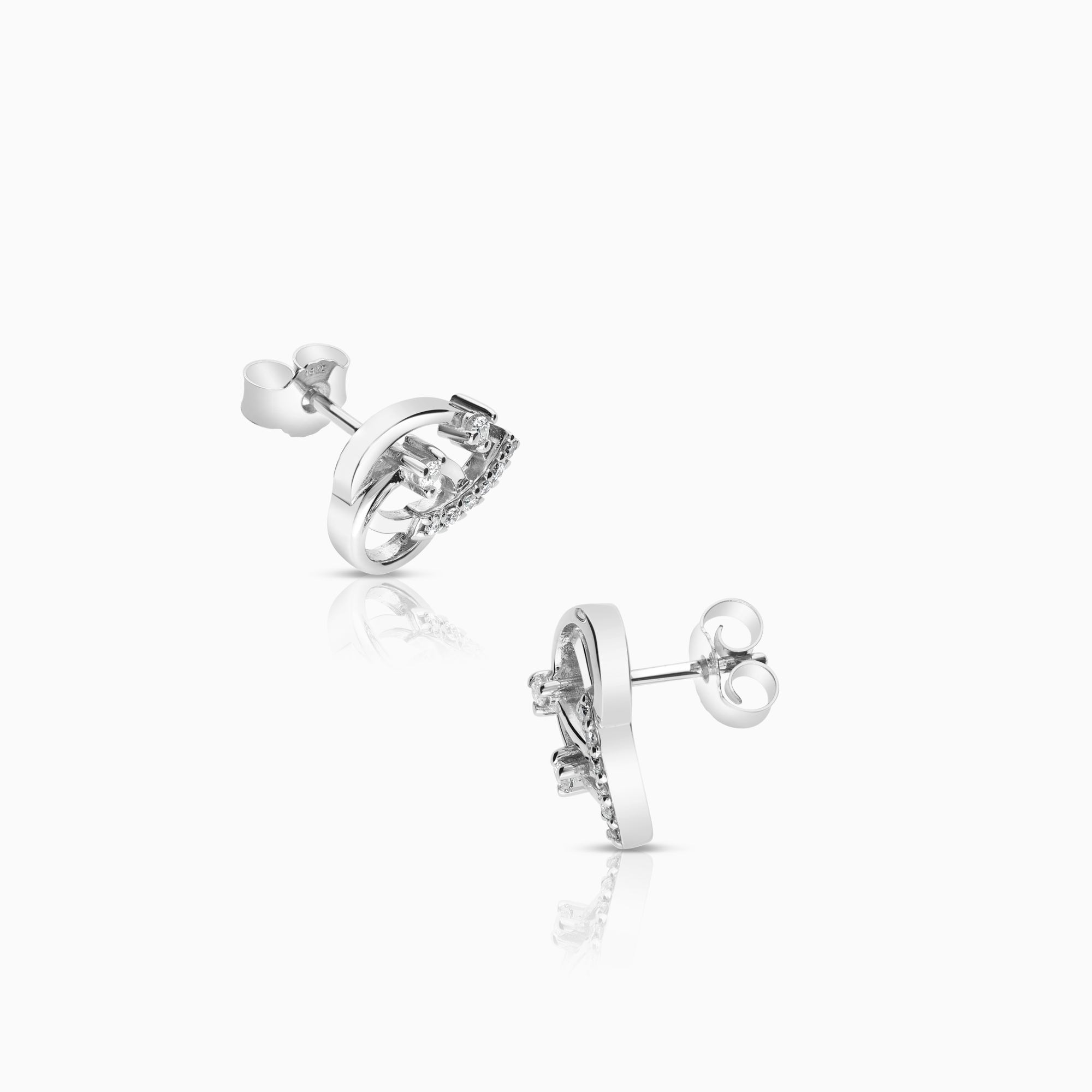 Diamantörhängen 0,14ct 18K vitguld
